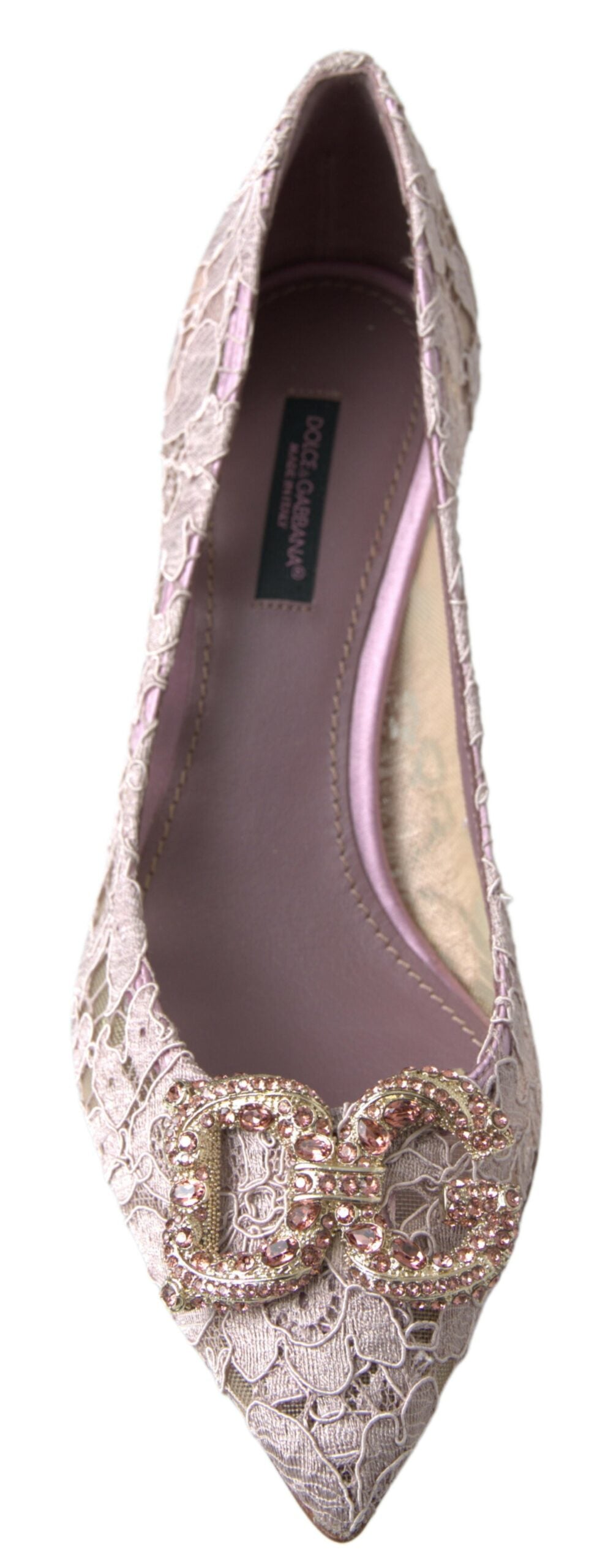 Dolce &amp; Gabbana - Escarpins élégants ornés de cristaux roses