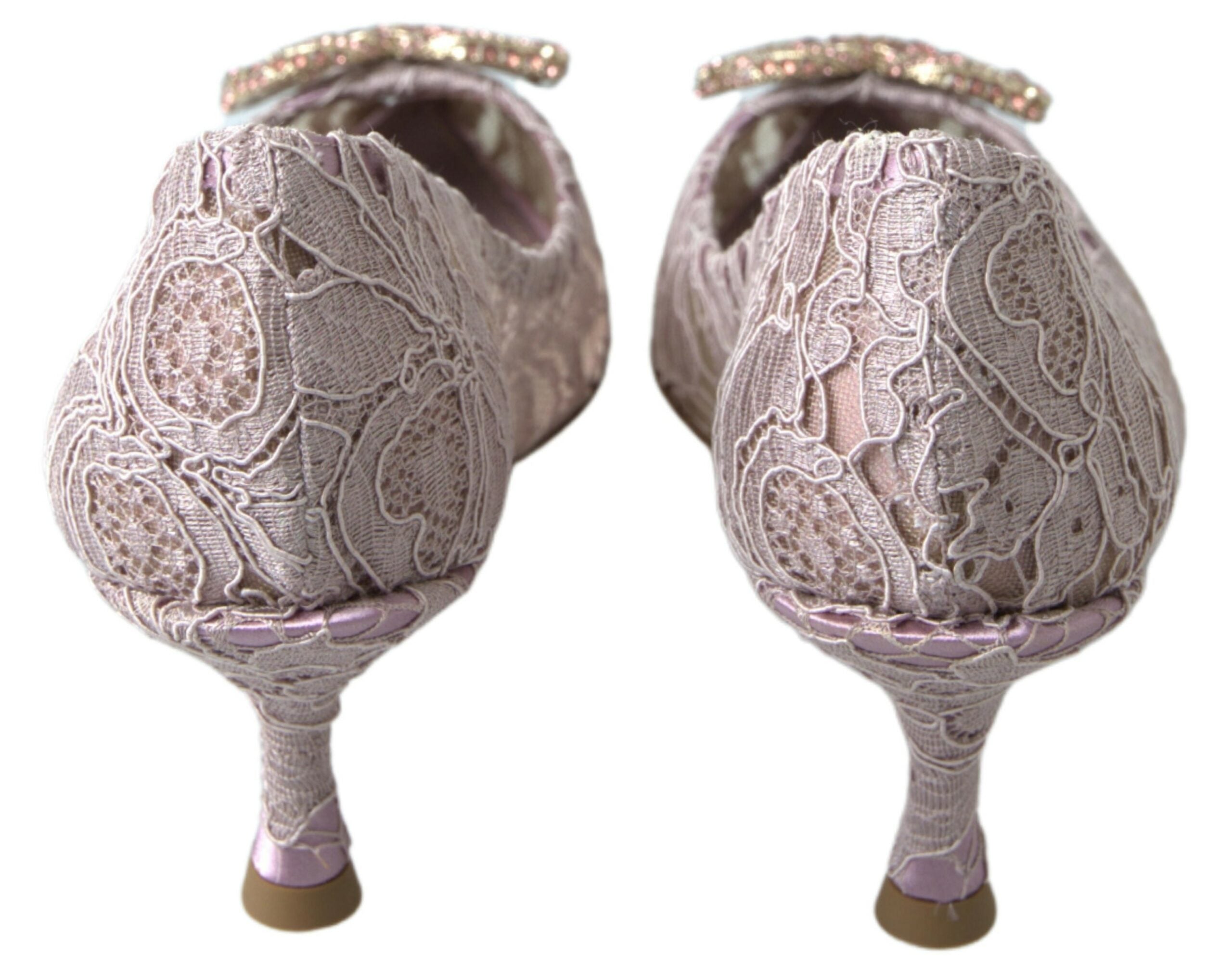 Dolce &amp; Gabbana - Escarpins élégants ornés de cristaux roses