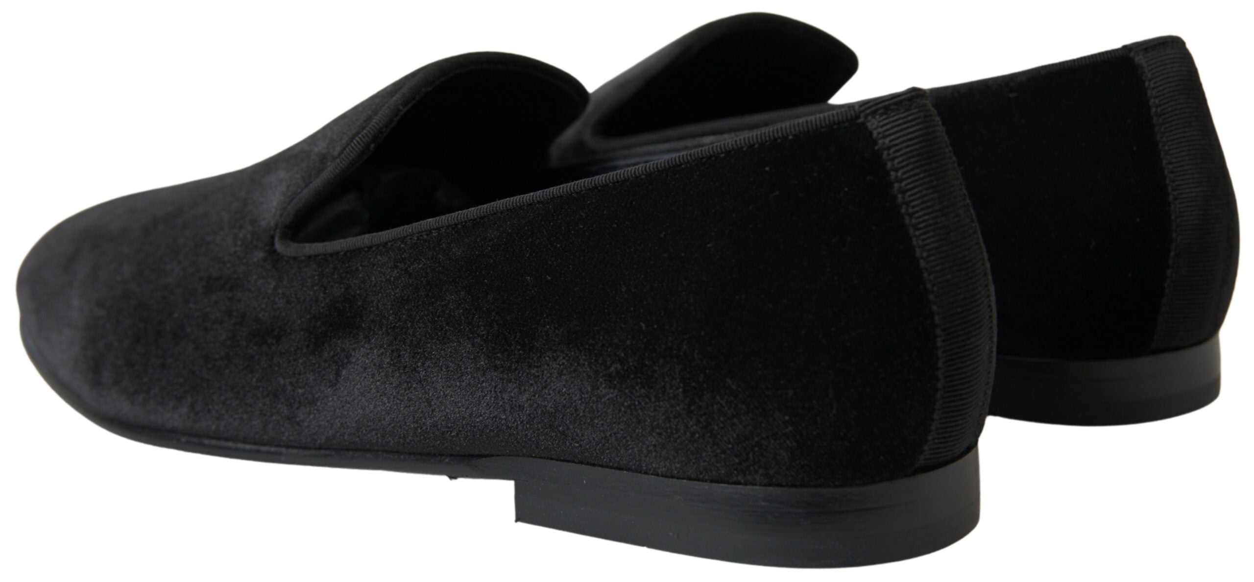 Mocassins élégants en velours noir Dolce &amp; Gabbana pour homme