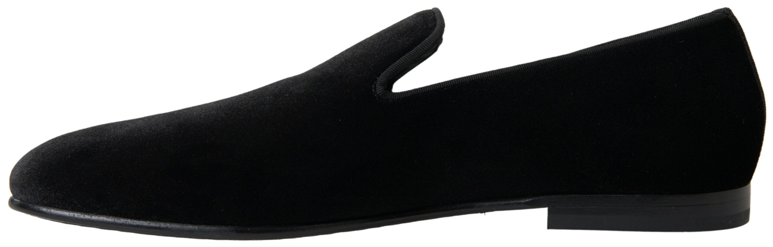 Mocassins élégants en velours noir Dolce &amp; Gabbana pour homme