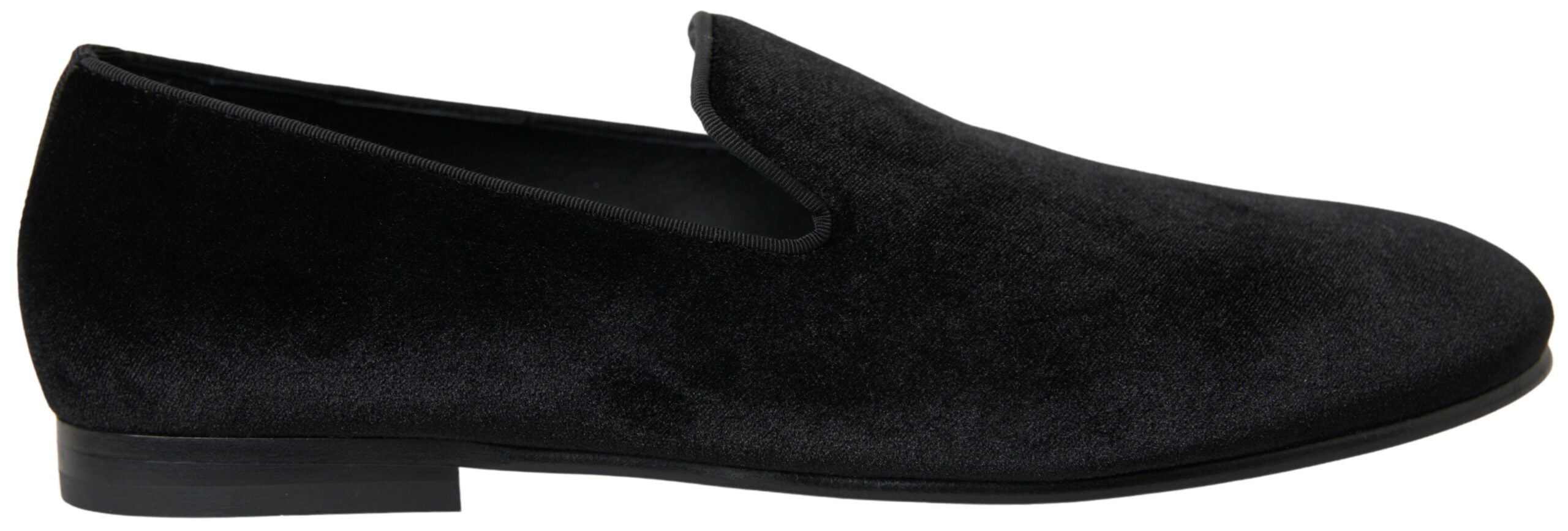 Mocassins élégants en velours noir Dolce &amp; Gabbana pour homme