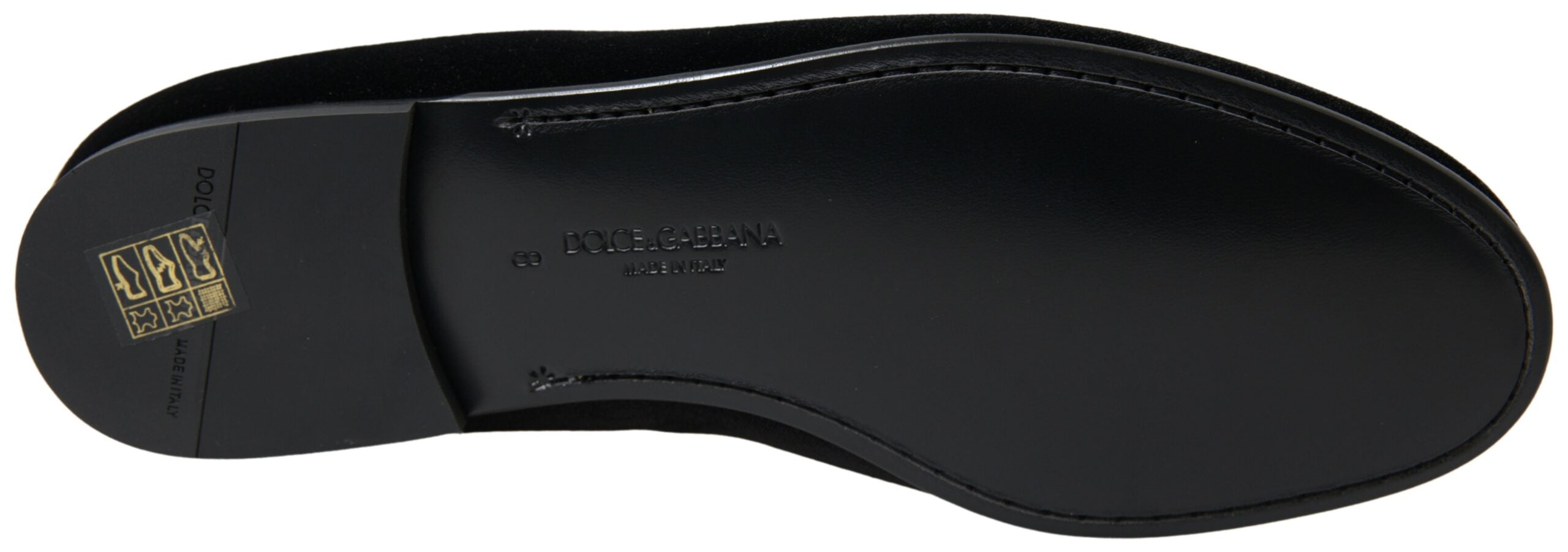Mocassins élégants en velours noir Dolce &amp; Gabbana pour homme