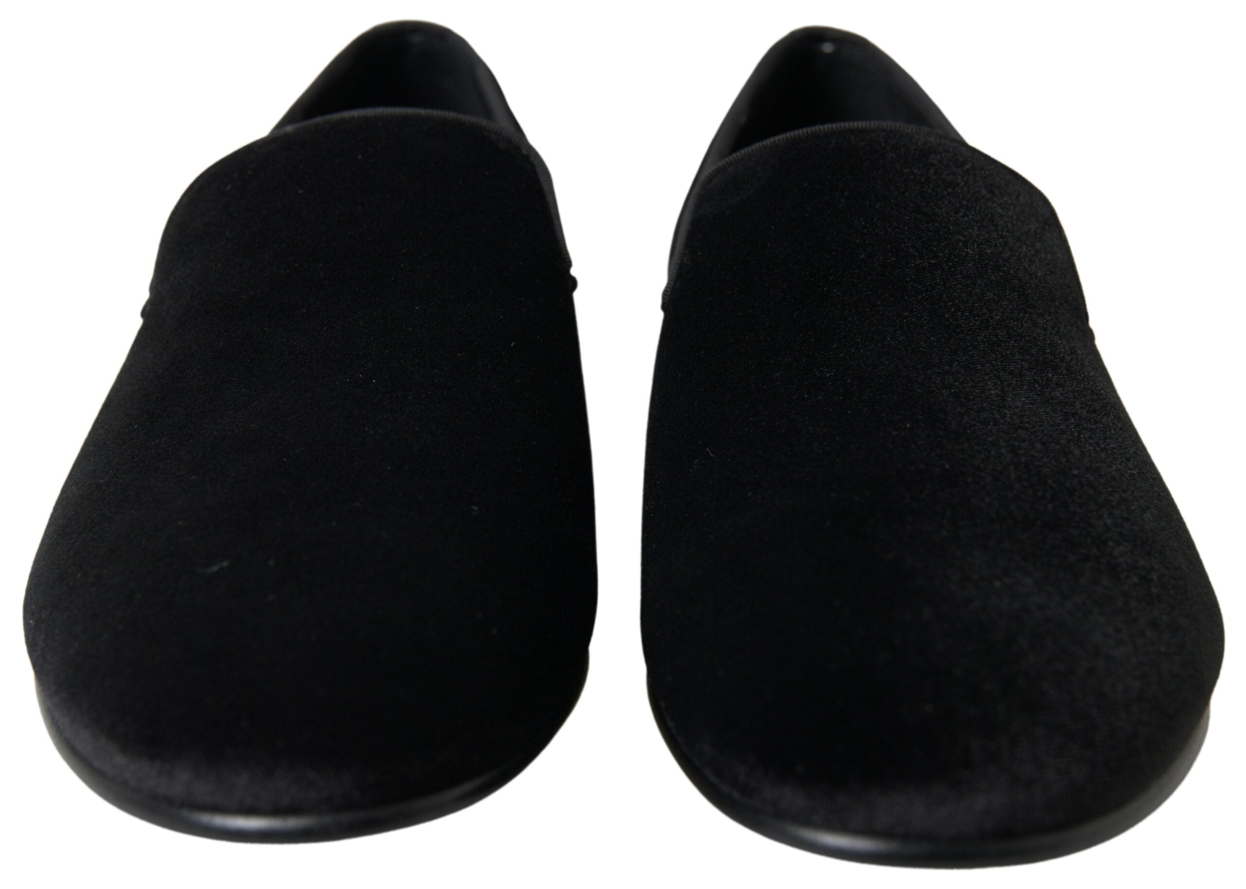 Mocassins élégants en velours noir Dolce &amp; Gabbana pour homme