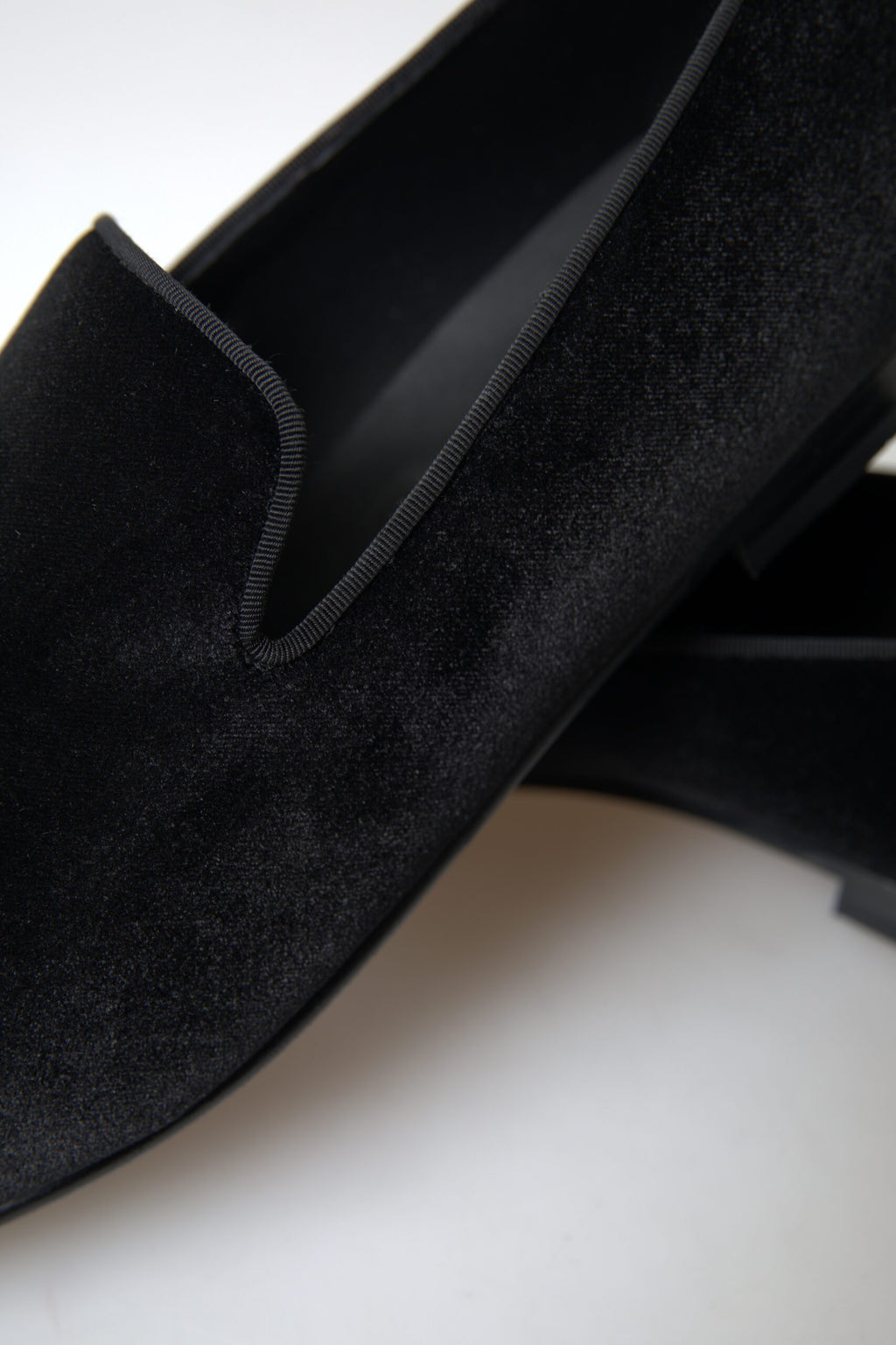 Mocassins élégants en velours noir Dolce &amp; Gabbana pour homme