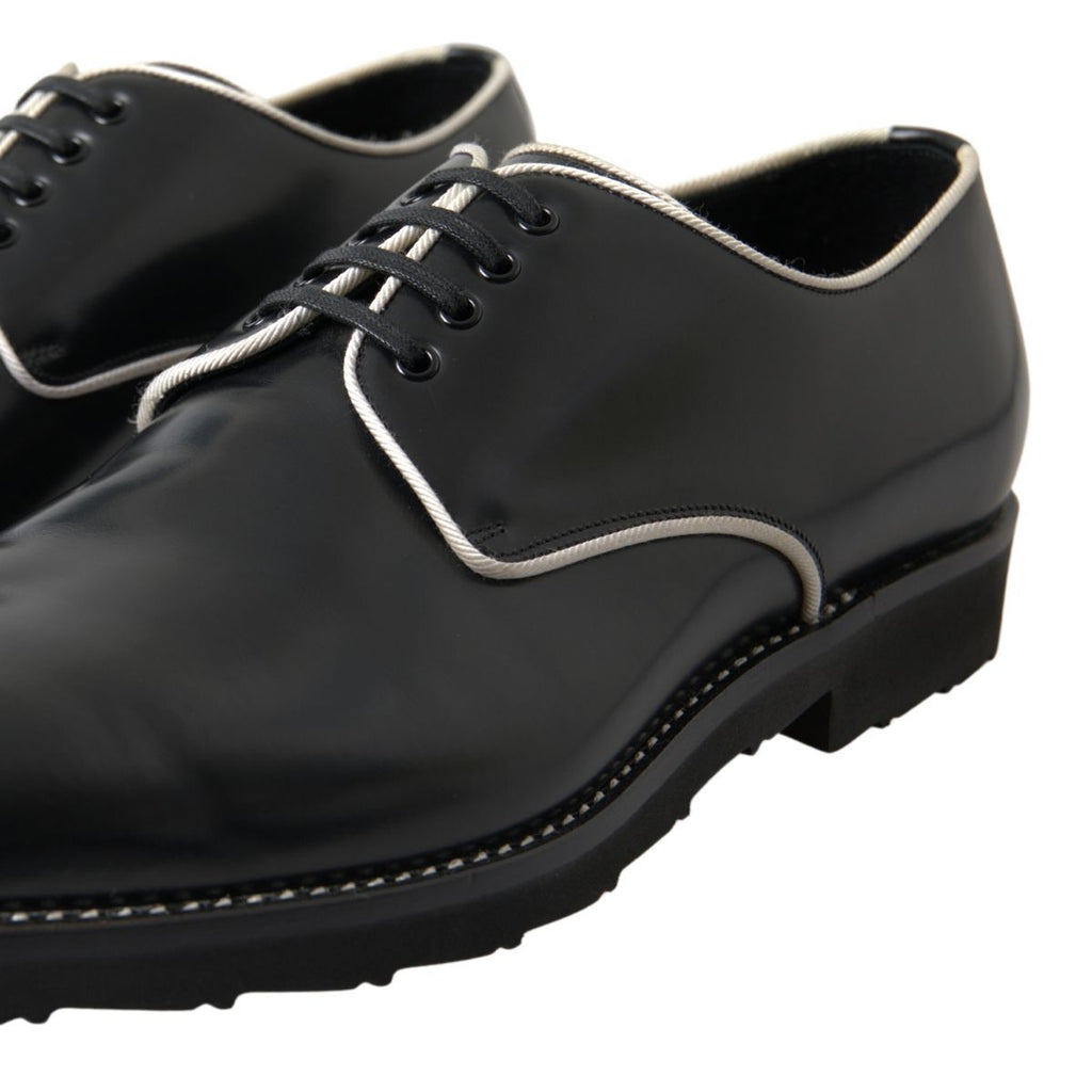 Chaussures habillées noires et blanches élégantes pour hommes Dolce &amp; Gabbana