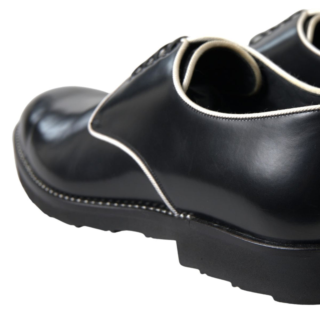 Chaussures habillées noires et blanches élégantes pour hommes Dolce &amp; Gabbana