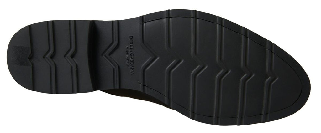Chaussures habillées noires et blanches élégantes pour hommes Dolce &amp; Gabbana