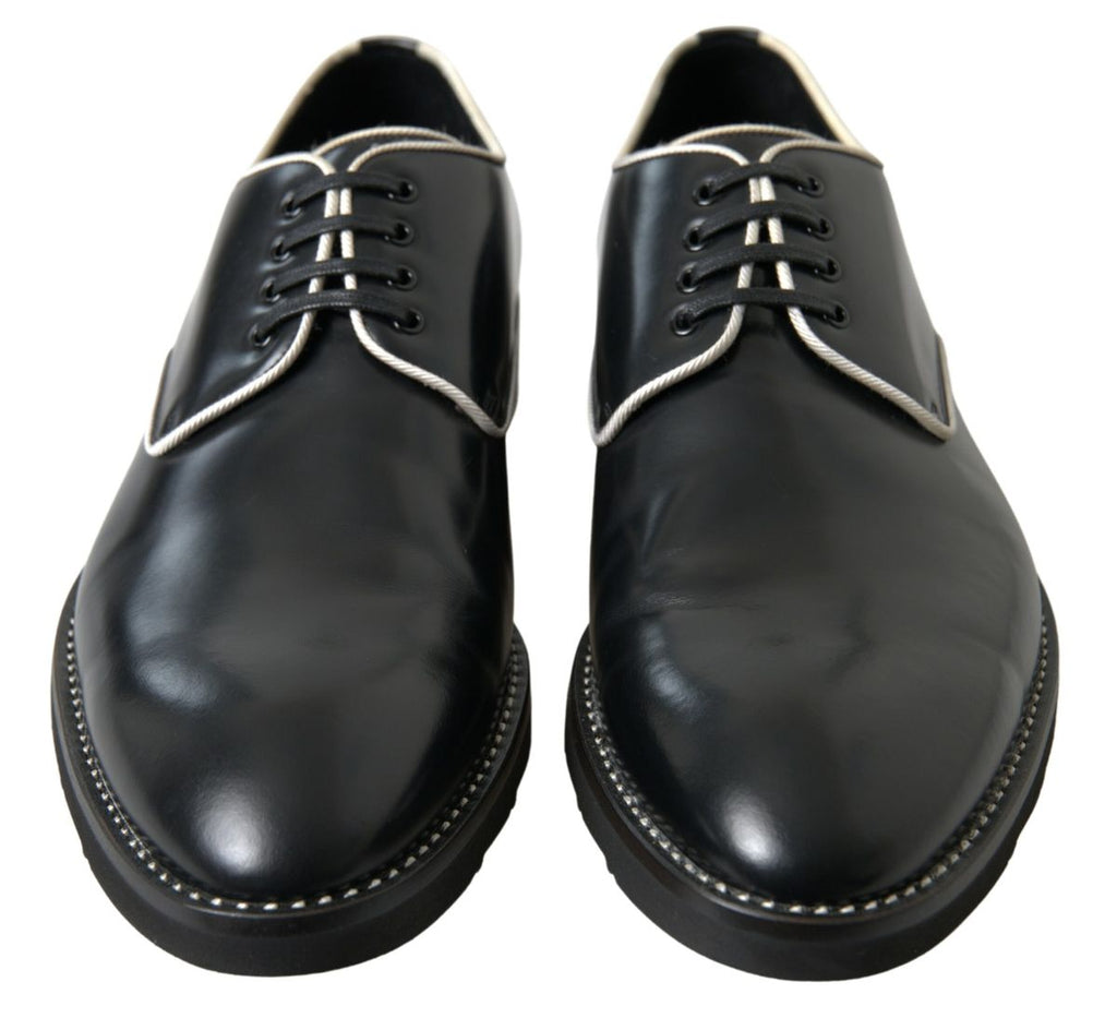 Chaussures habillées noires et blanches élégantes pour hommes Dolce &amp; Gabbana