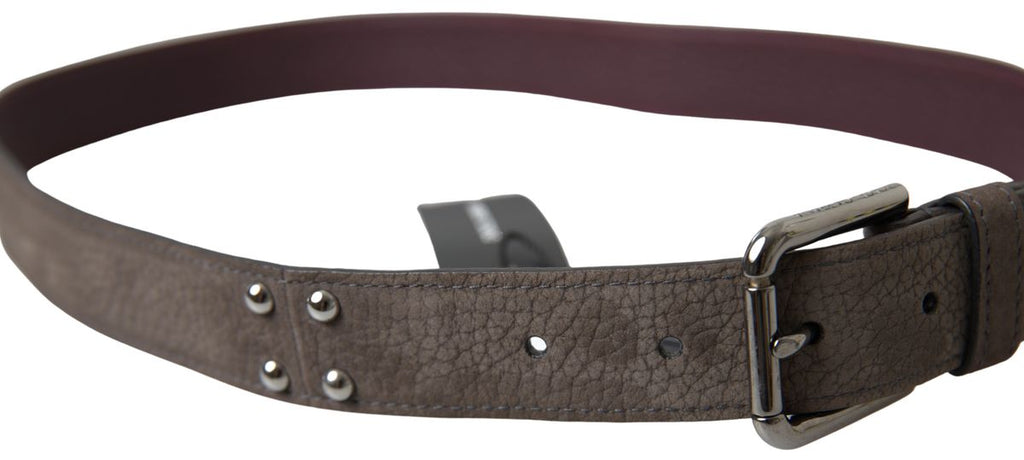 Dolce &amp; Gabbana Eleganter brauner Ledergürtel mit Metallschnalle