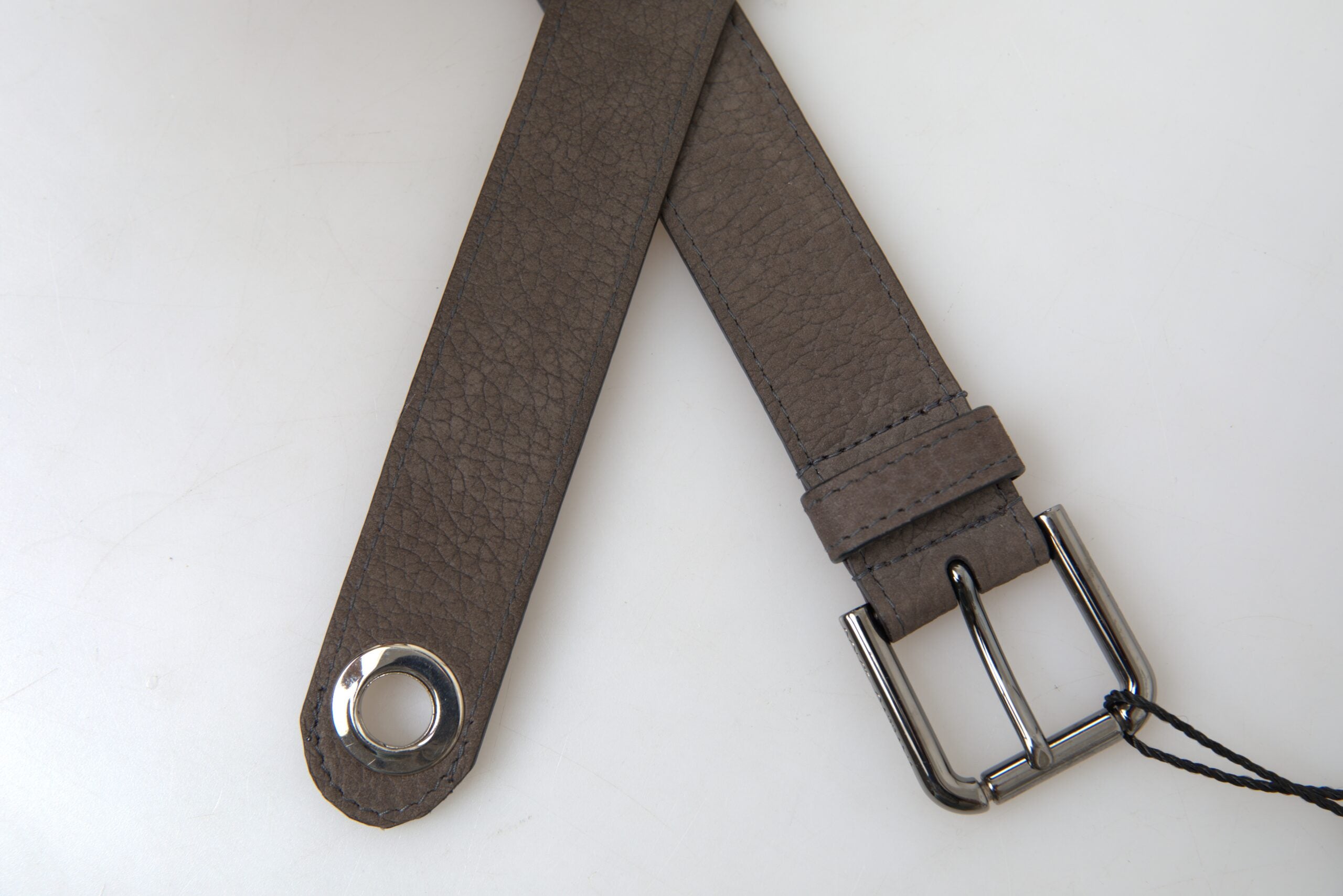 Ceinture élégante en cuir marron Dolce &amp; Gabbana avec boucle en métal