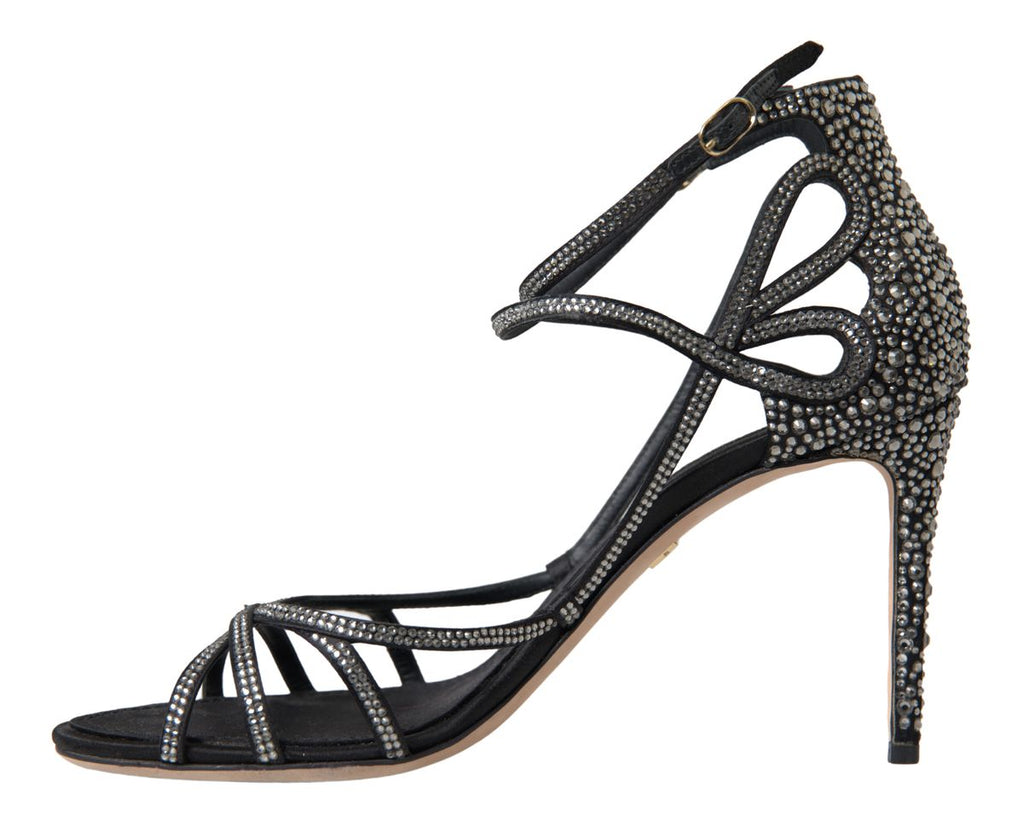 Sandales à talons aiguilles élégantes Keira à strass Dolce &amp; Gabbana