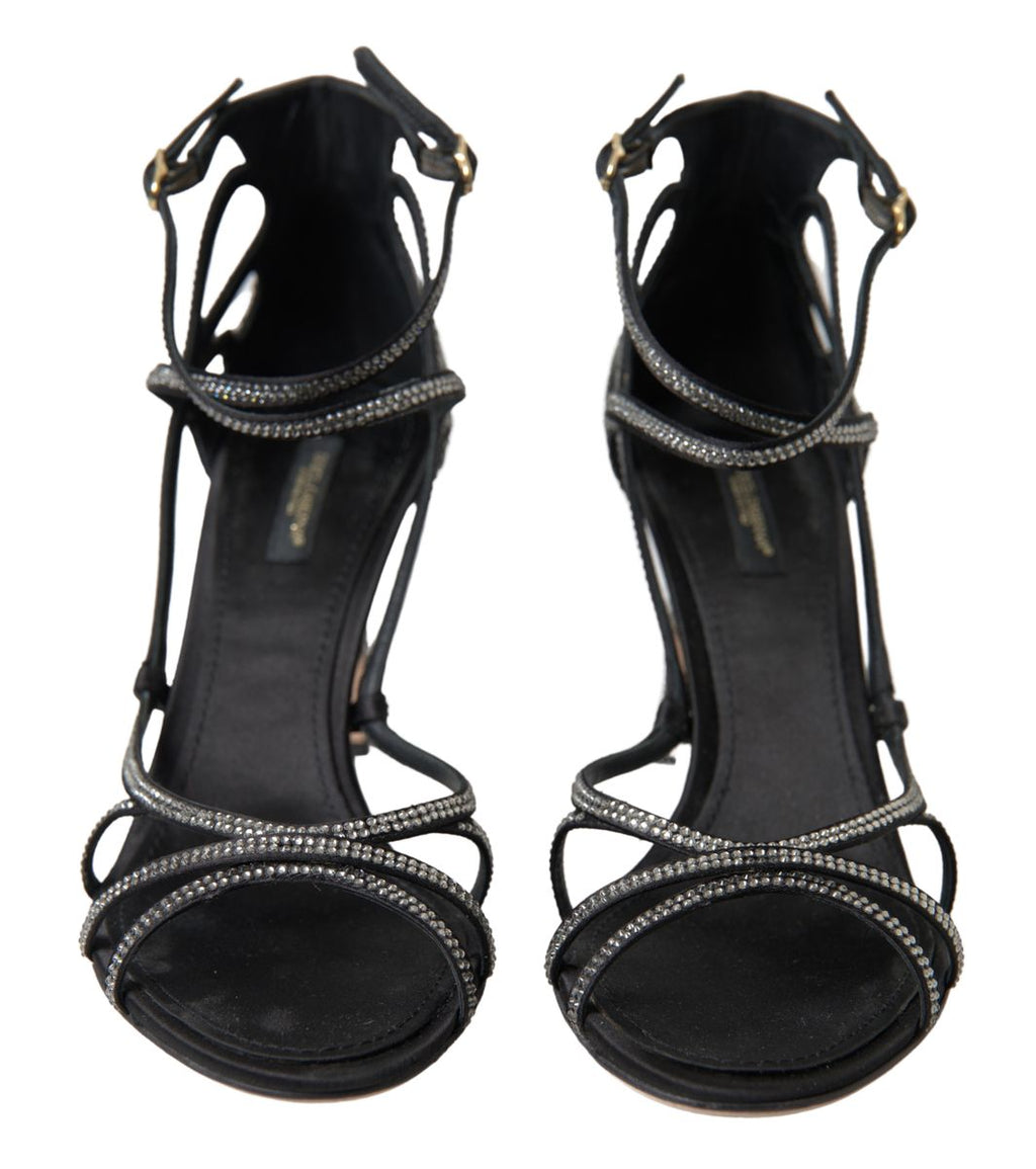 Sandales à talons aiguilles élégantes Keira à strass Dolce &amp; Gabbana