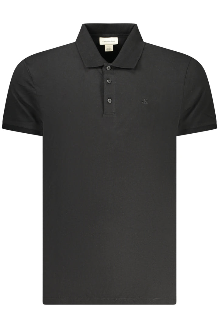 CALVIN KLEIN MEN&#39;S SHORT-SLEEVE POLO SHIRT BLACK