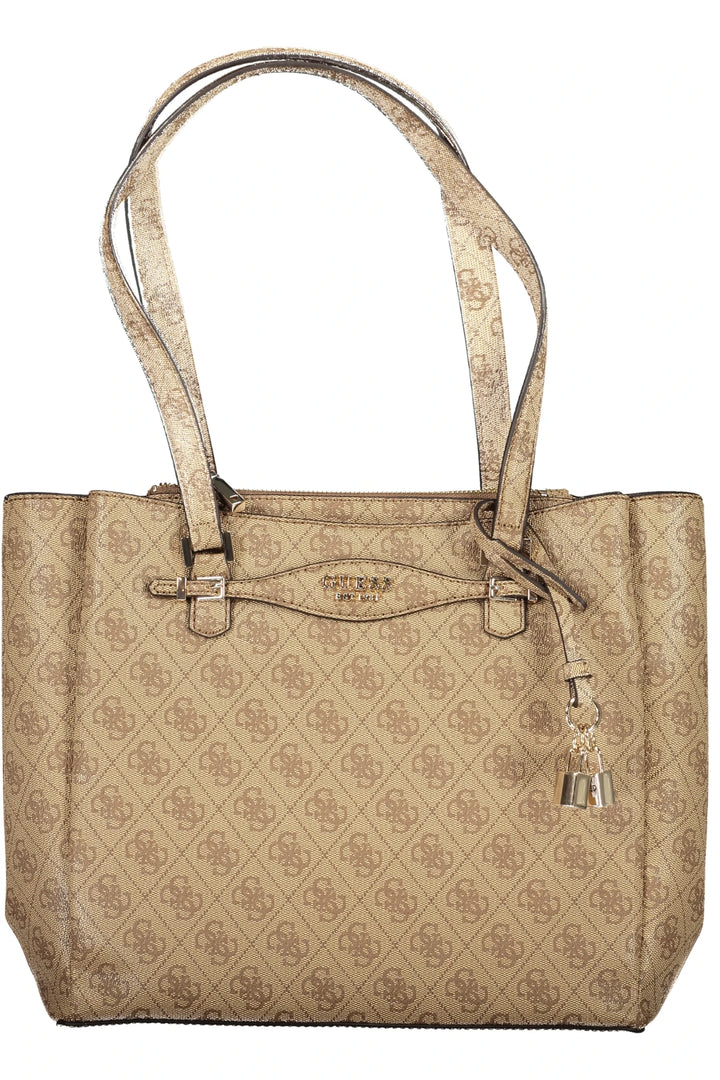 GUESS JEANS WOMEN&#39;S BEIGE BAG