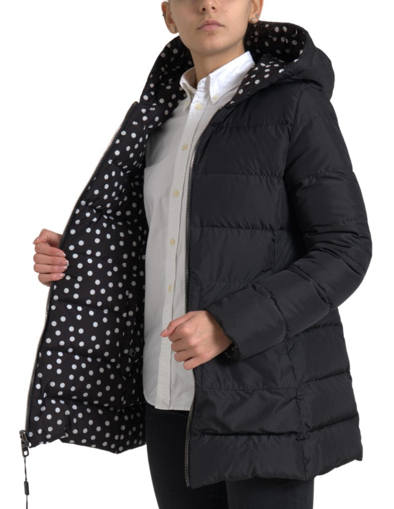Dolce &amp; Gabbana – Elegante schwarze Kapuzenjacke mit durchgehendem Reißverschluss