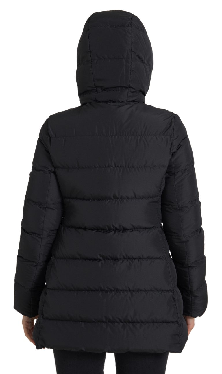 Dolce &amp; Gabbana – Elegante schwarze Kapuzenjacke mit durchgehendem Reißverschluss