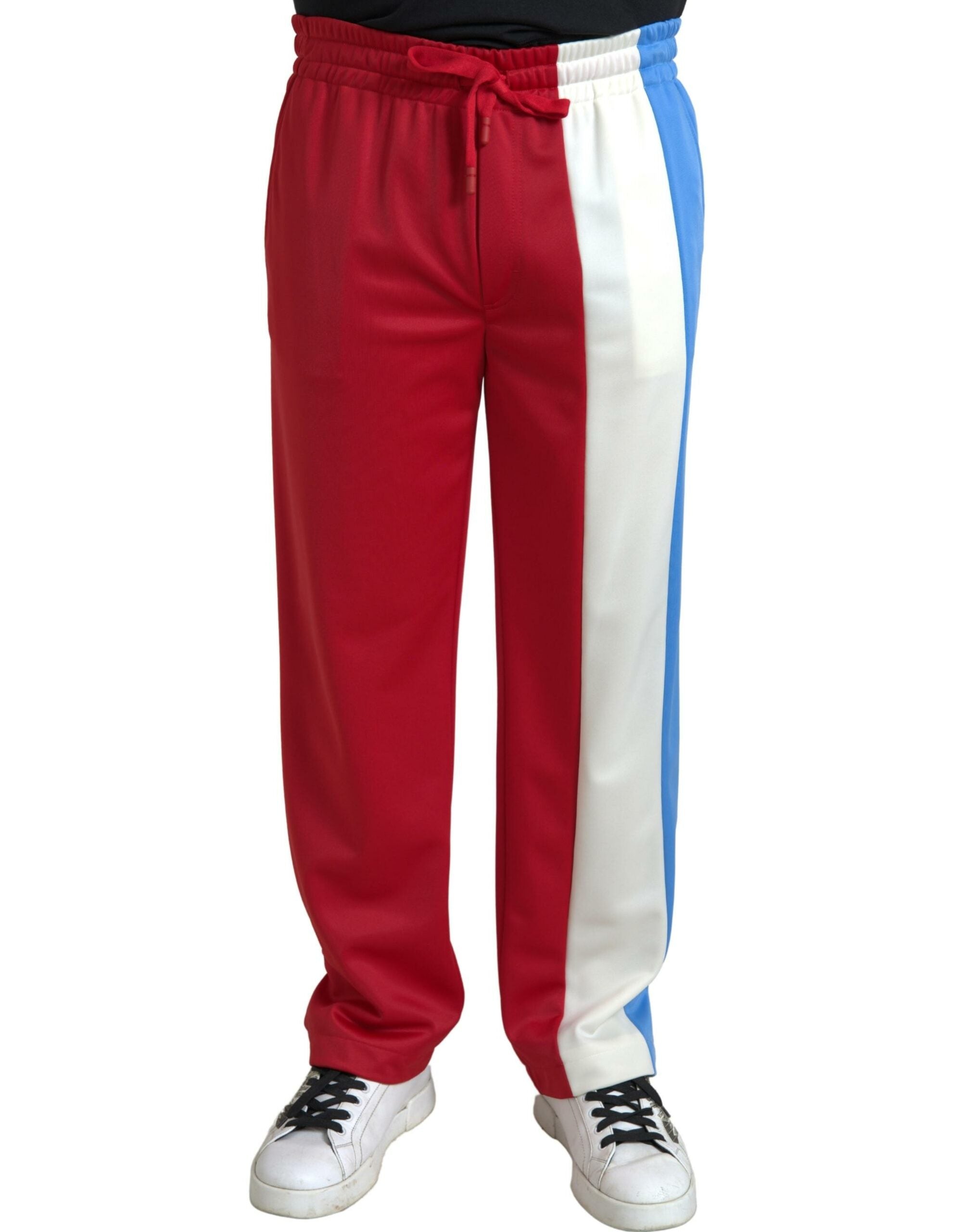 Dolce &amp; Gabbana Elegante gestreifte Jogginghose mit Kordelzug