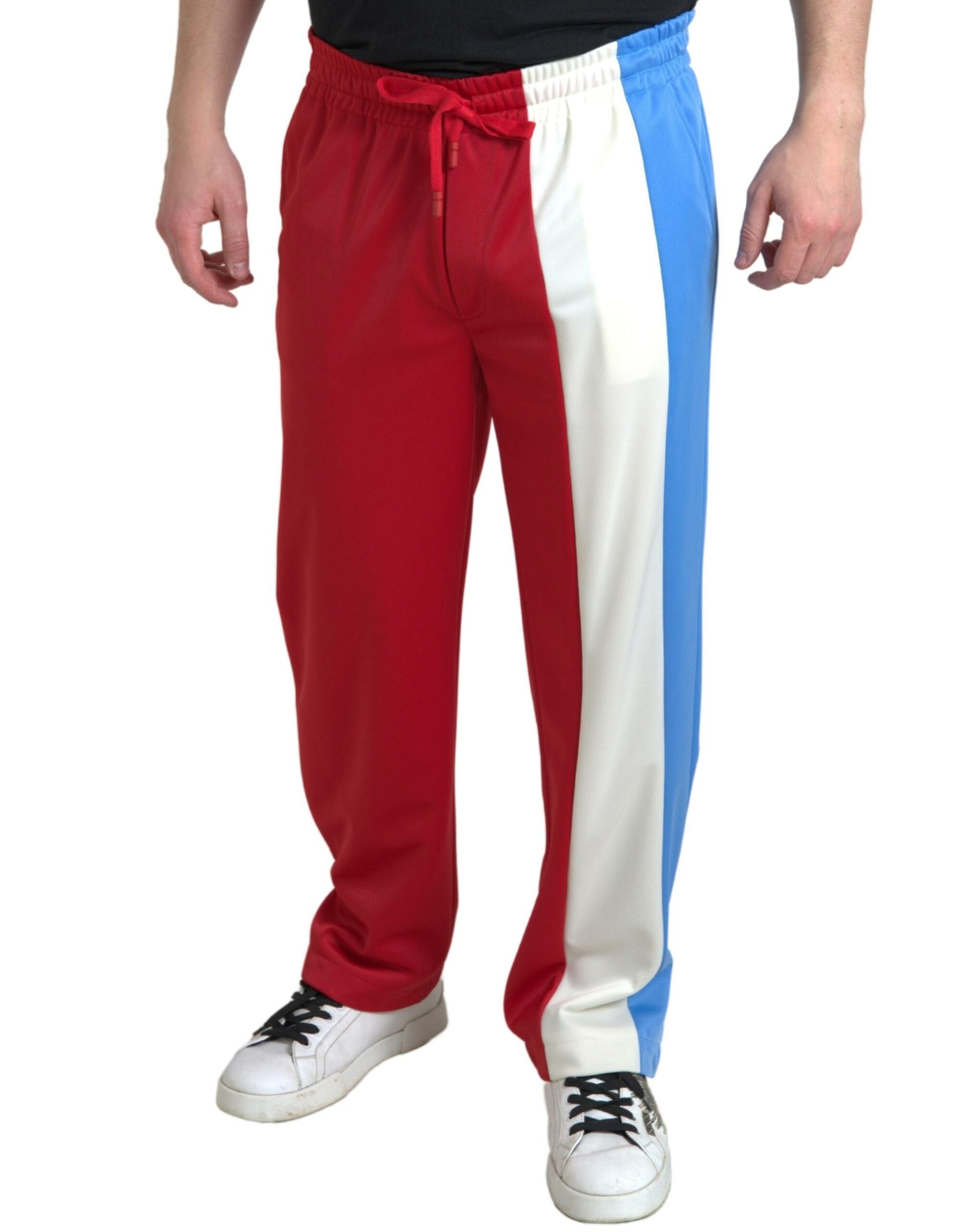 Dolce &amp; Gabbana Elegante gestreifte Jogginghose mit Kordelzug