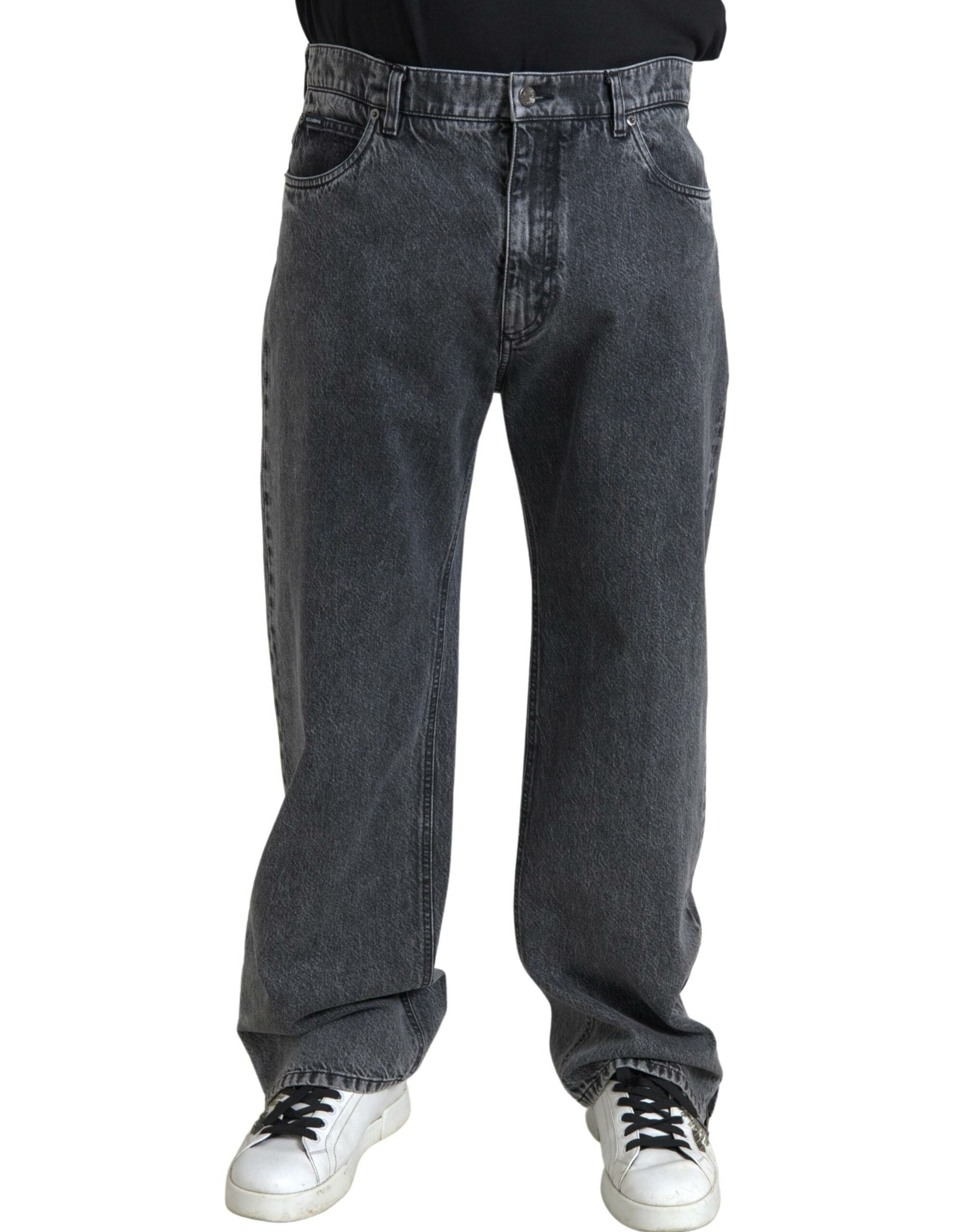 Jean droit gris foncé élégant Dolce &amp; Gabbana