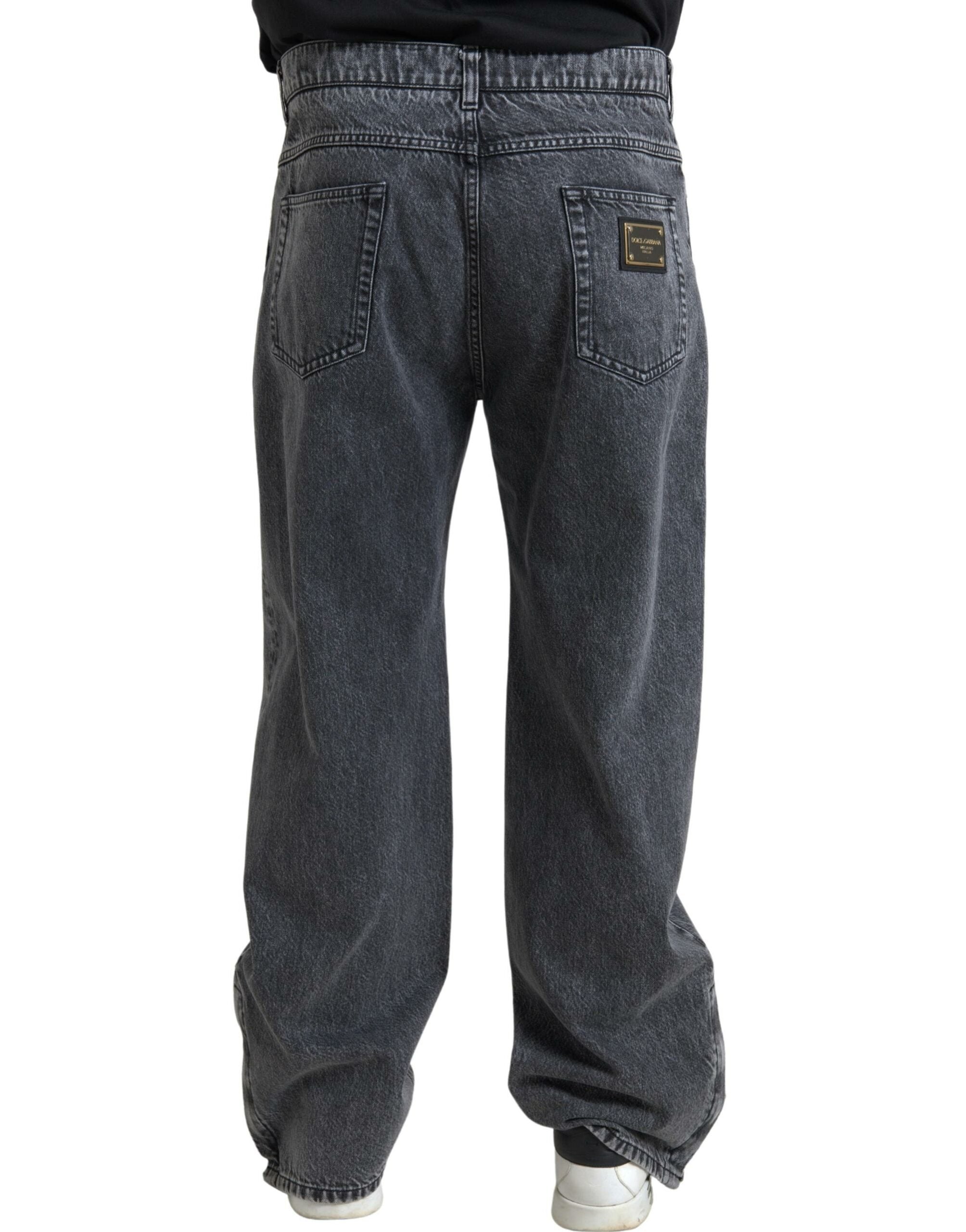 Jean droit gris foncé élégant Dolce &amp; Gabbana