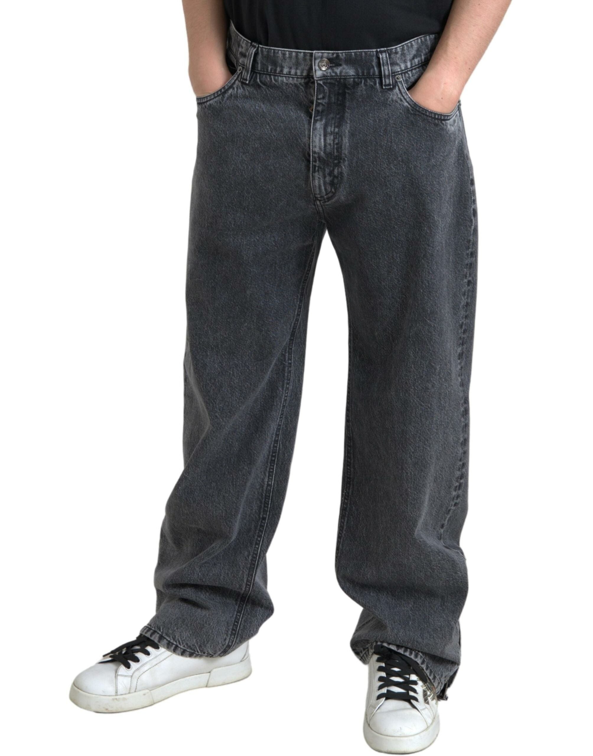 Jean droit gris foncé élégant Dolce &amp; Gabbana