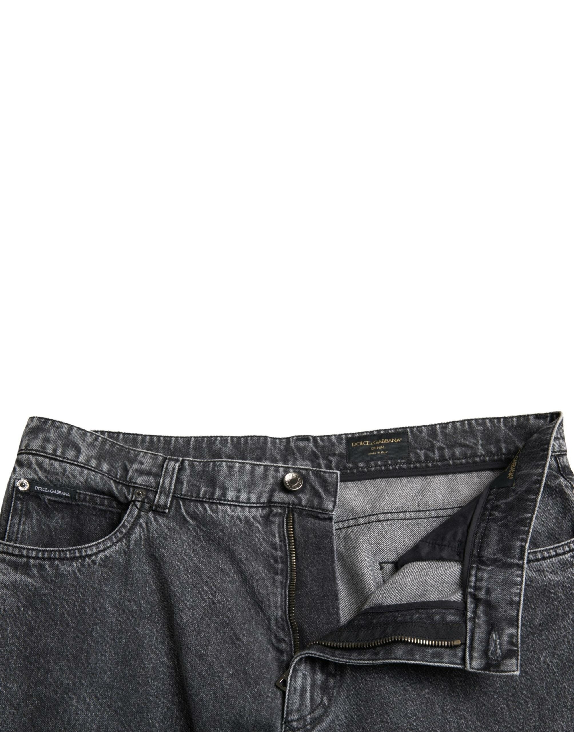 Jean droit gris foncé élégant Dolce &amp; Gabbana