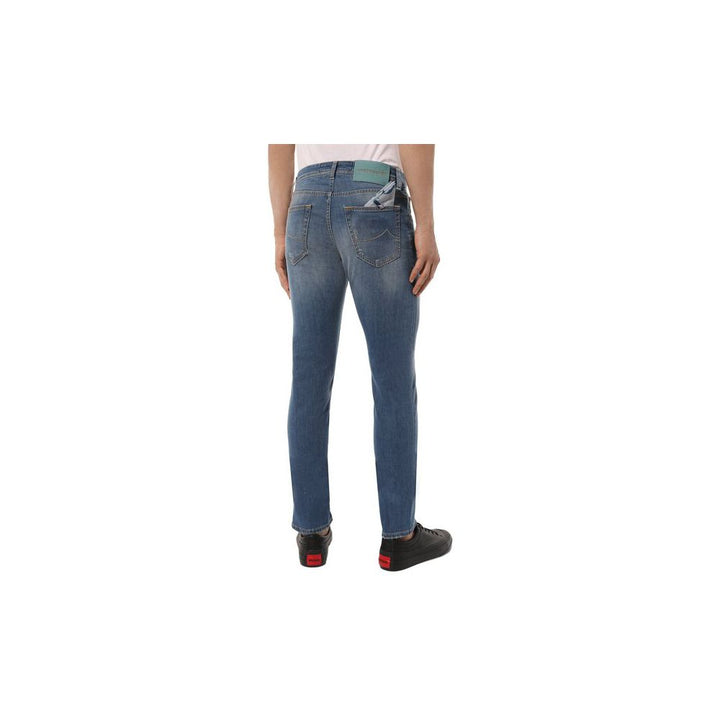 Jacob Cohen Hellblaue Herrenjeans aus Baumwolle mit Stretch-Passform