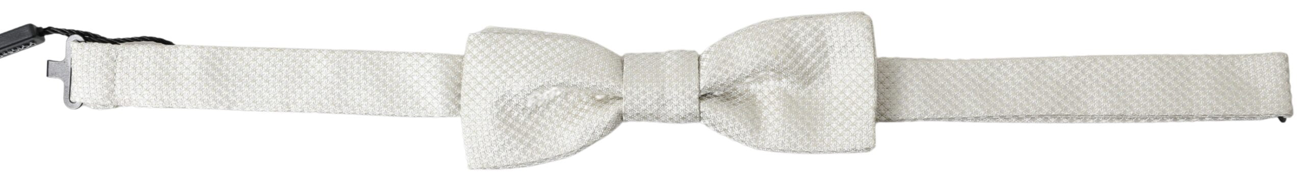 Dolce &amp; Gabbana Elegante elfenbeinfarbene Seidenfliege