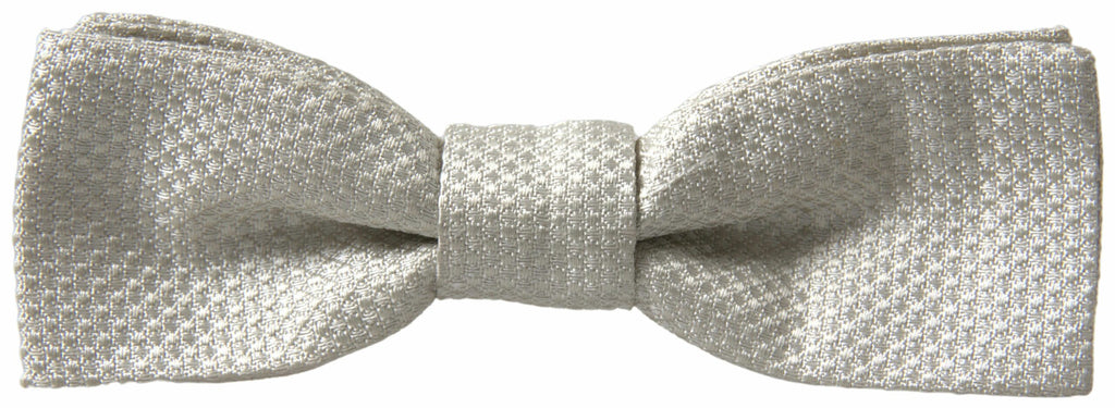 Dolce &amp; Gabbana Elegante elfenbeinfarbene Seidenfliege