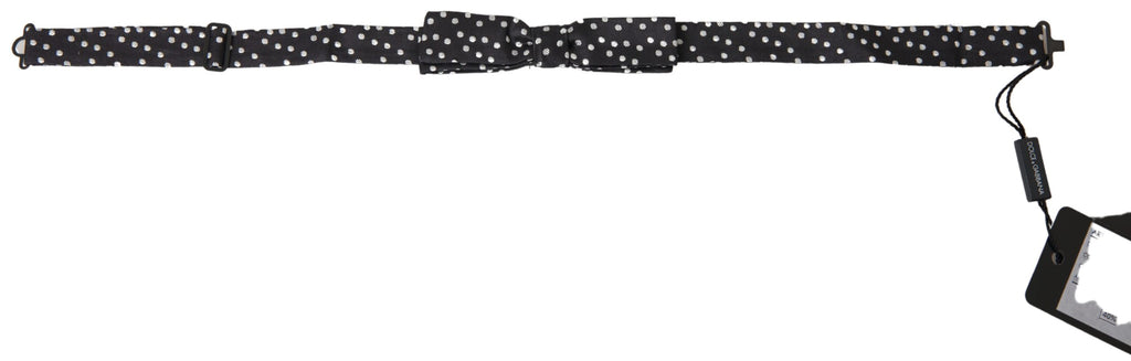 Dolce &amp; Gabbana – Elegante schwarze Seidenfliege mit Logodetail