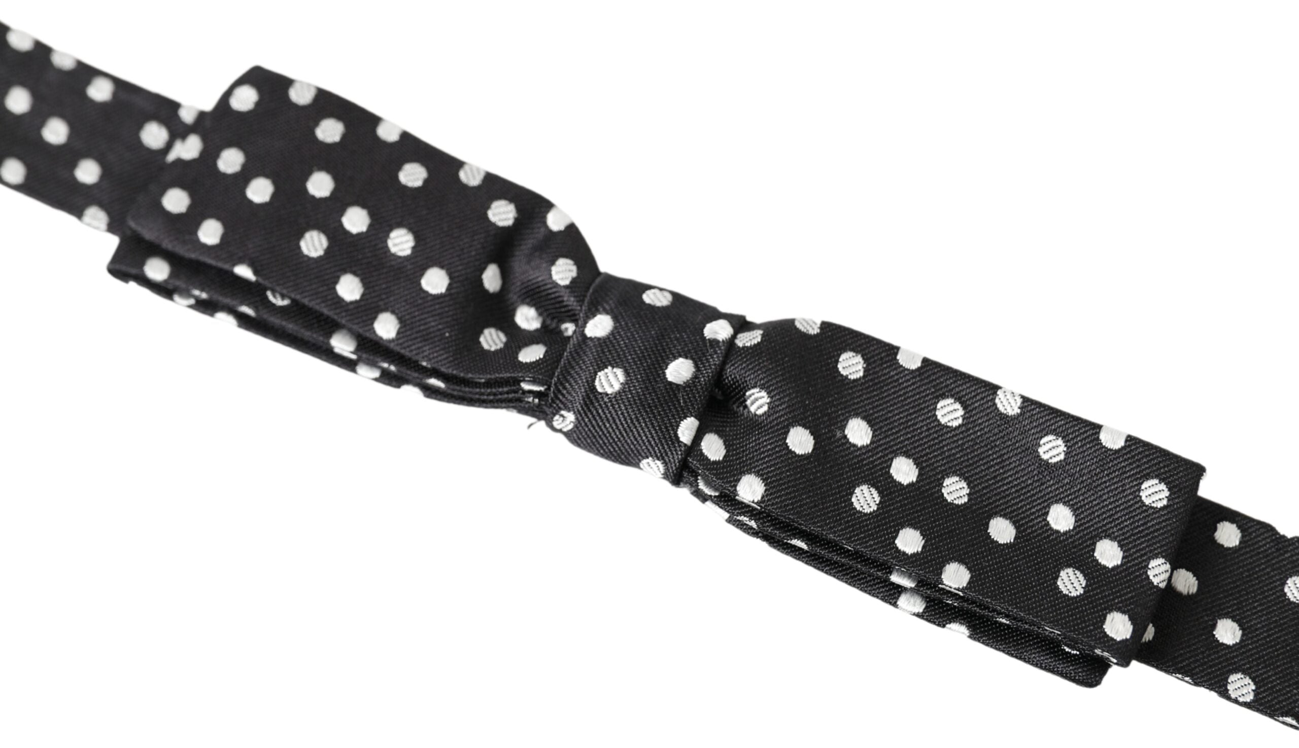 Dolce &amp; Gabbana – Elegante schwarze Seidenfliege mit Logodetail