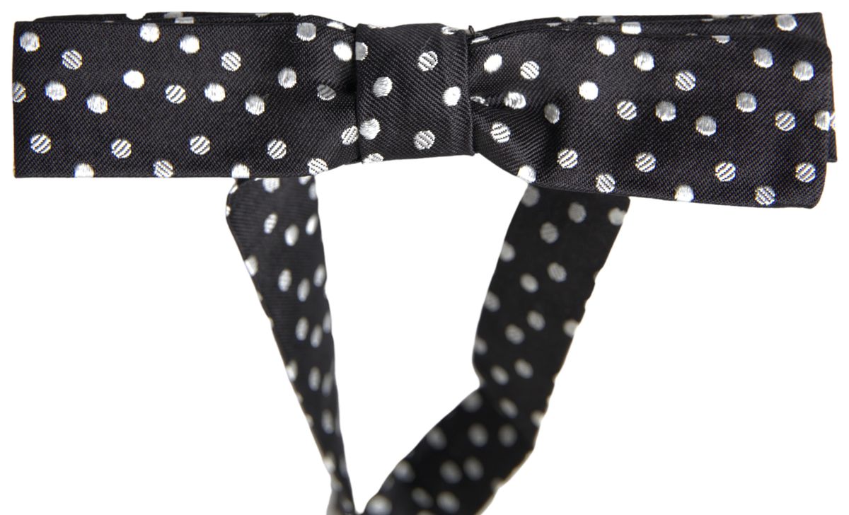 Dolce &amp; Gabbana – Elegante schwarze Seidenfliege mit Logodetail