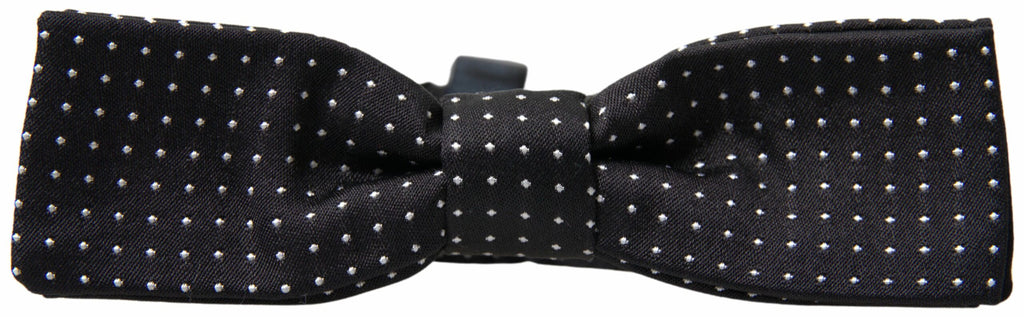 Dolce &amp; Gabbana Elegante schwarze Seidenfliege
