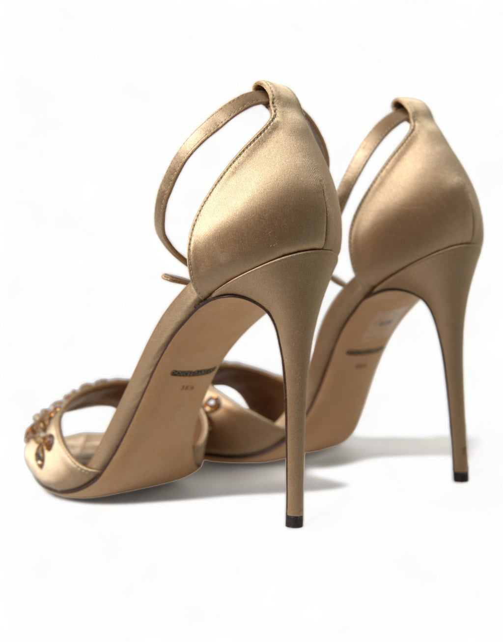 Dolce &amp; Gabbana Sandalen mit Kristallverzierung und Absatz