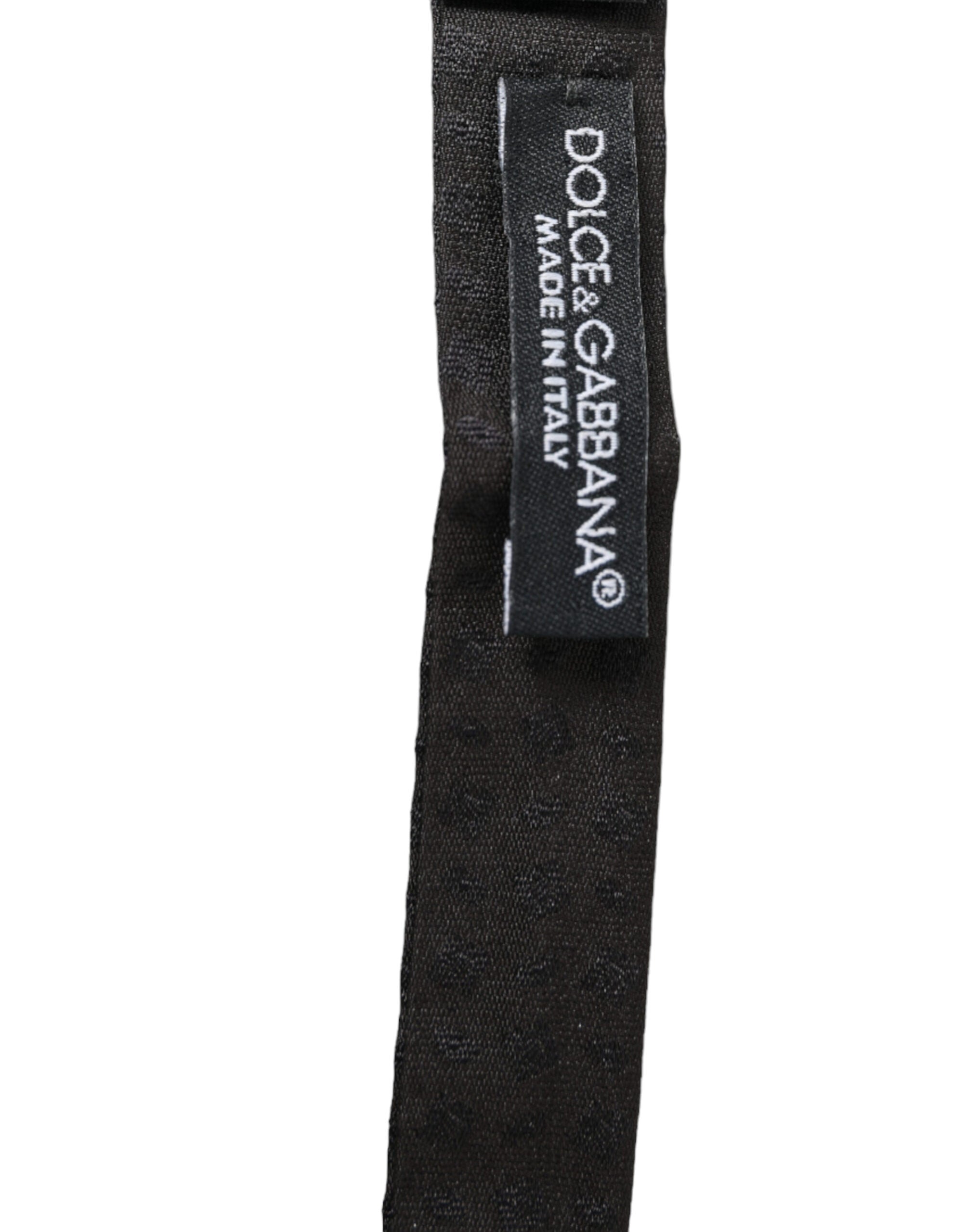 Dolce &amp; Gabbana Elegante braune Fantasy-Fliege aus Seide