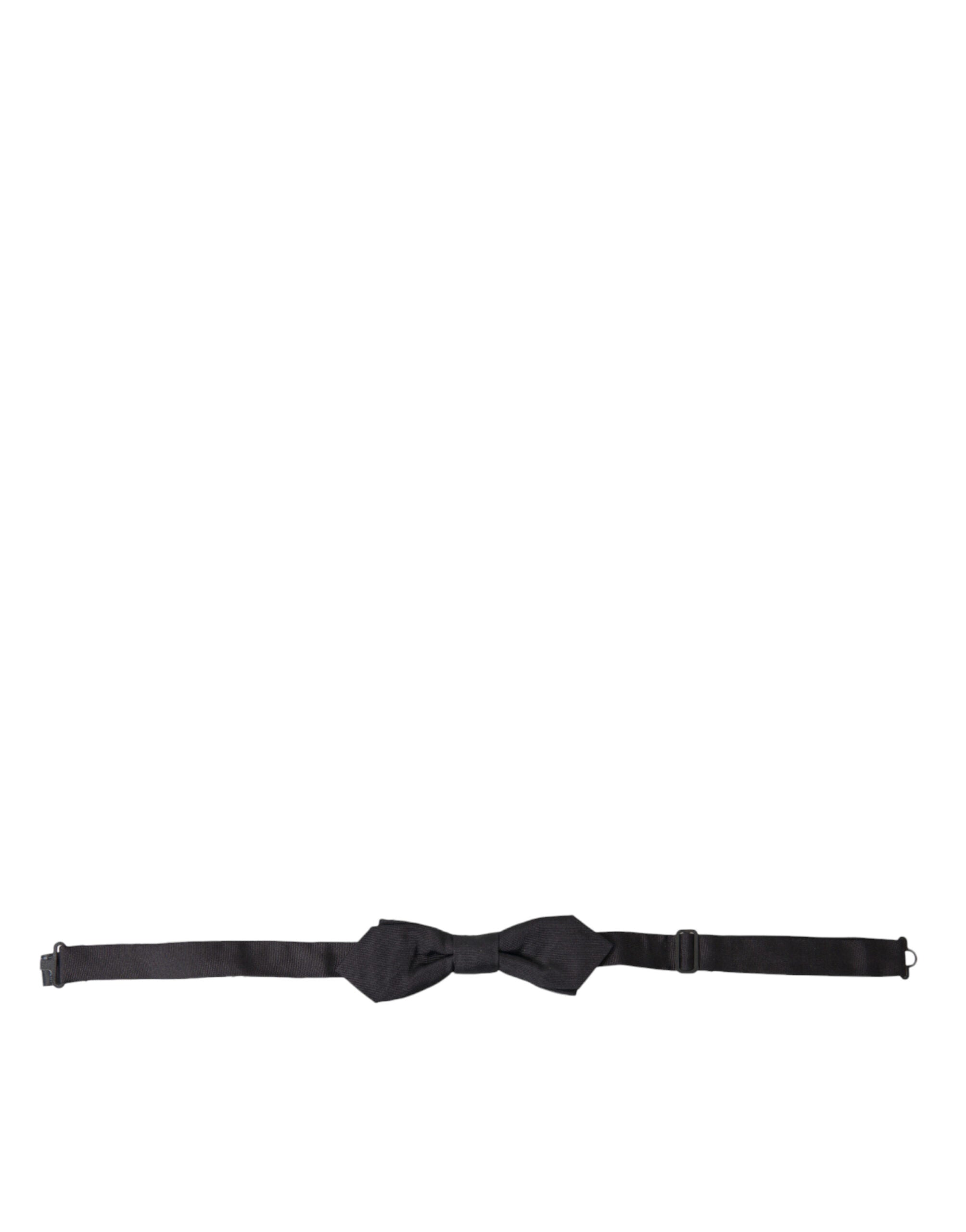 Dolce &amp; Gabbana Elegante schwarze Seidenfliege