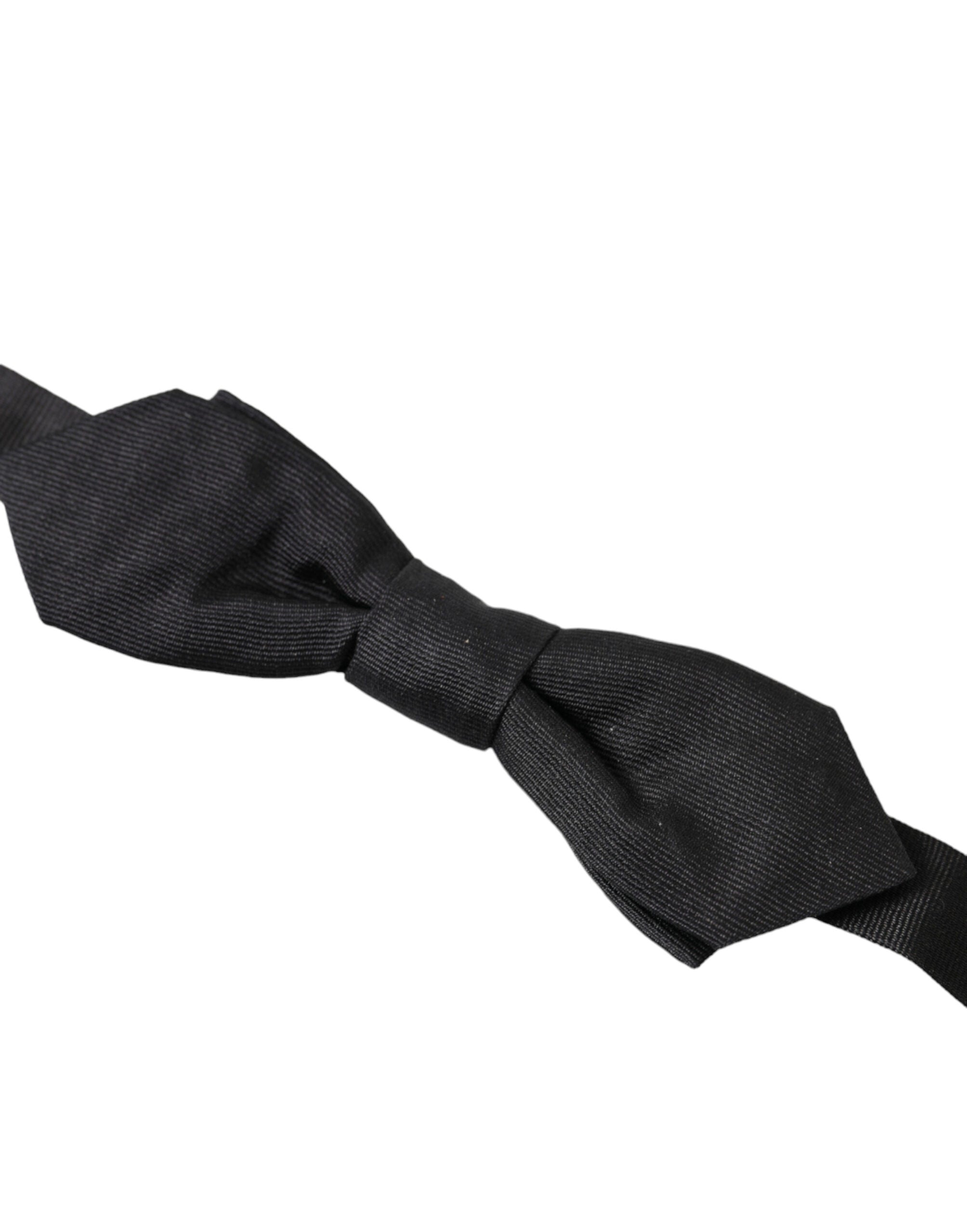 Dolce &amp; Gabbana Elegante schwarze Seidenfliege