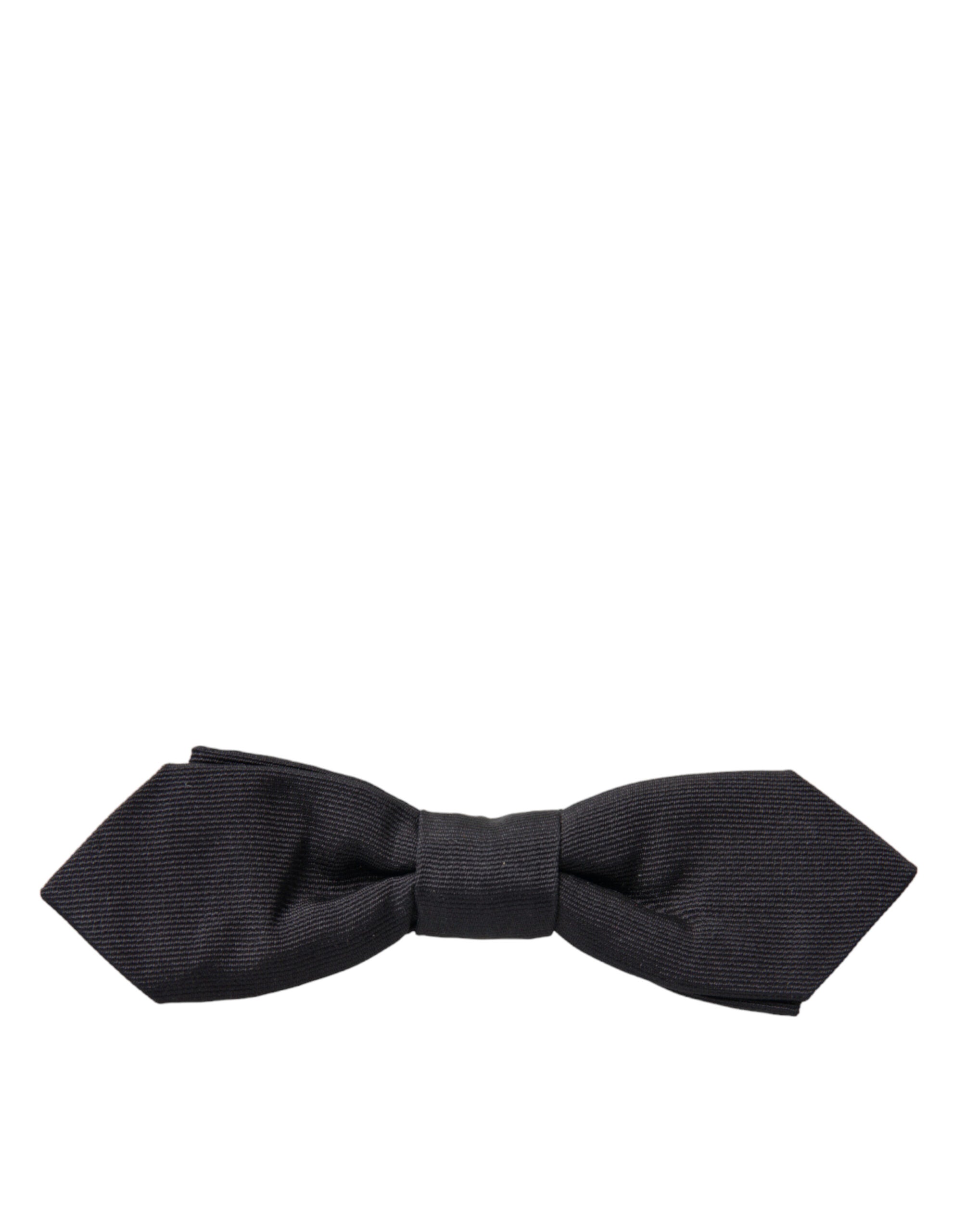 Dolce &amp; Gabbana Elegante schwarze Seidenfliege