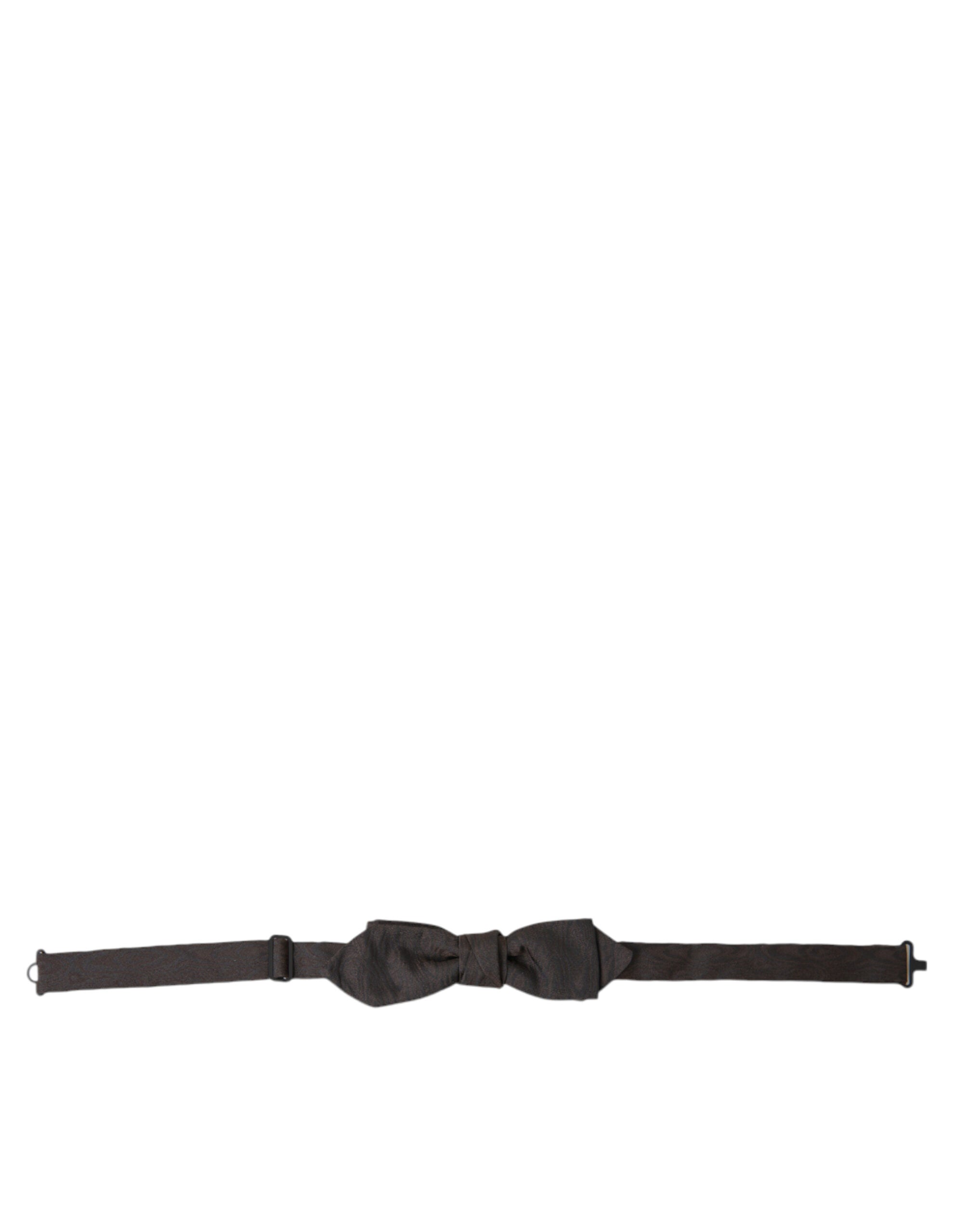 Dolce &amp; Gabbana Elegante Fliege aus brauner Seidenmischung