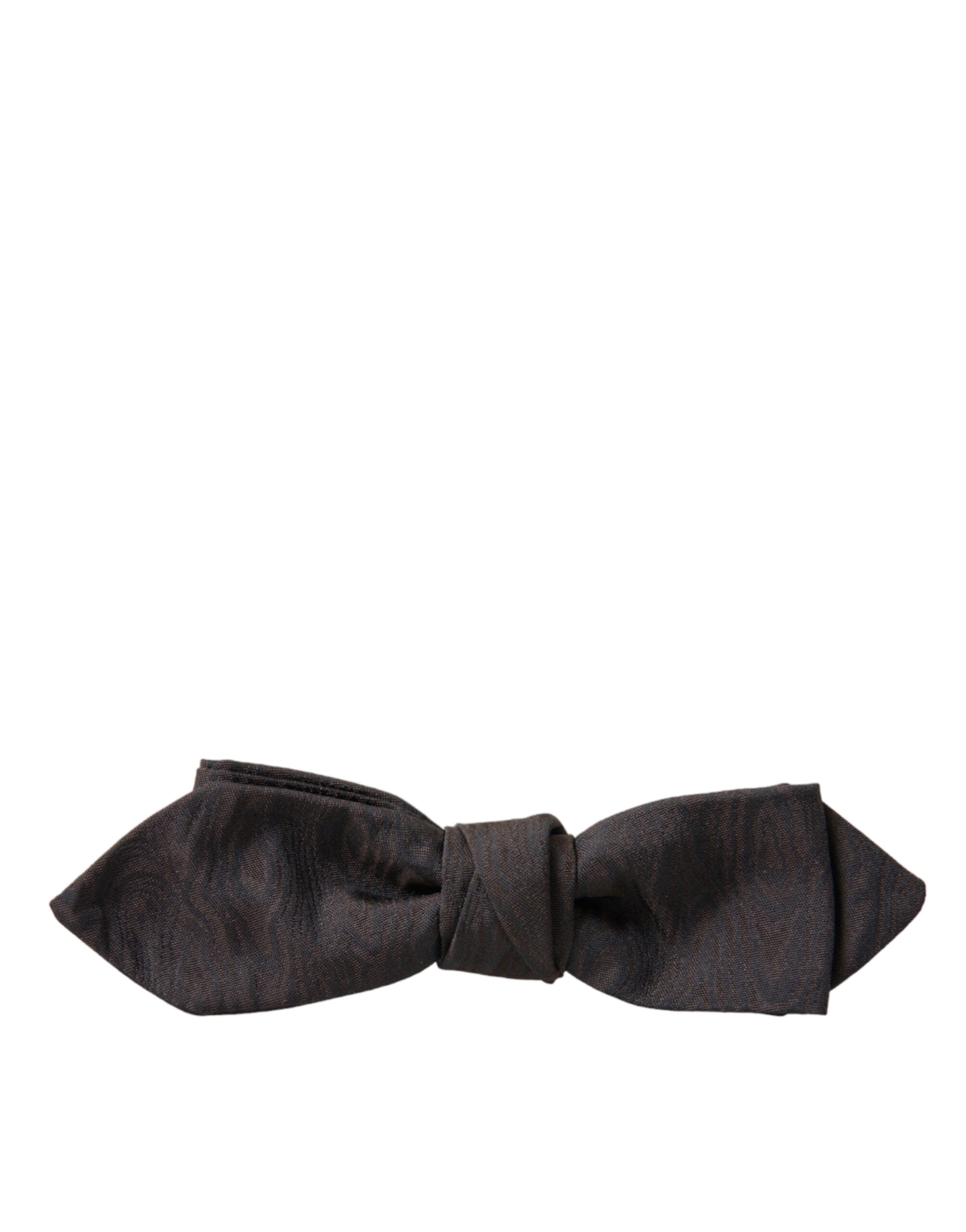 Dolce &amp; Gabbana Elegante Fliege aus brauner Seidenmischung