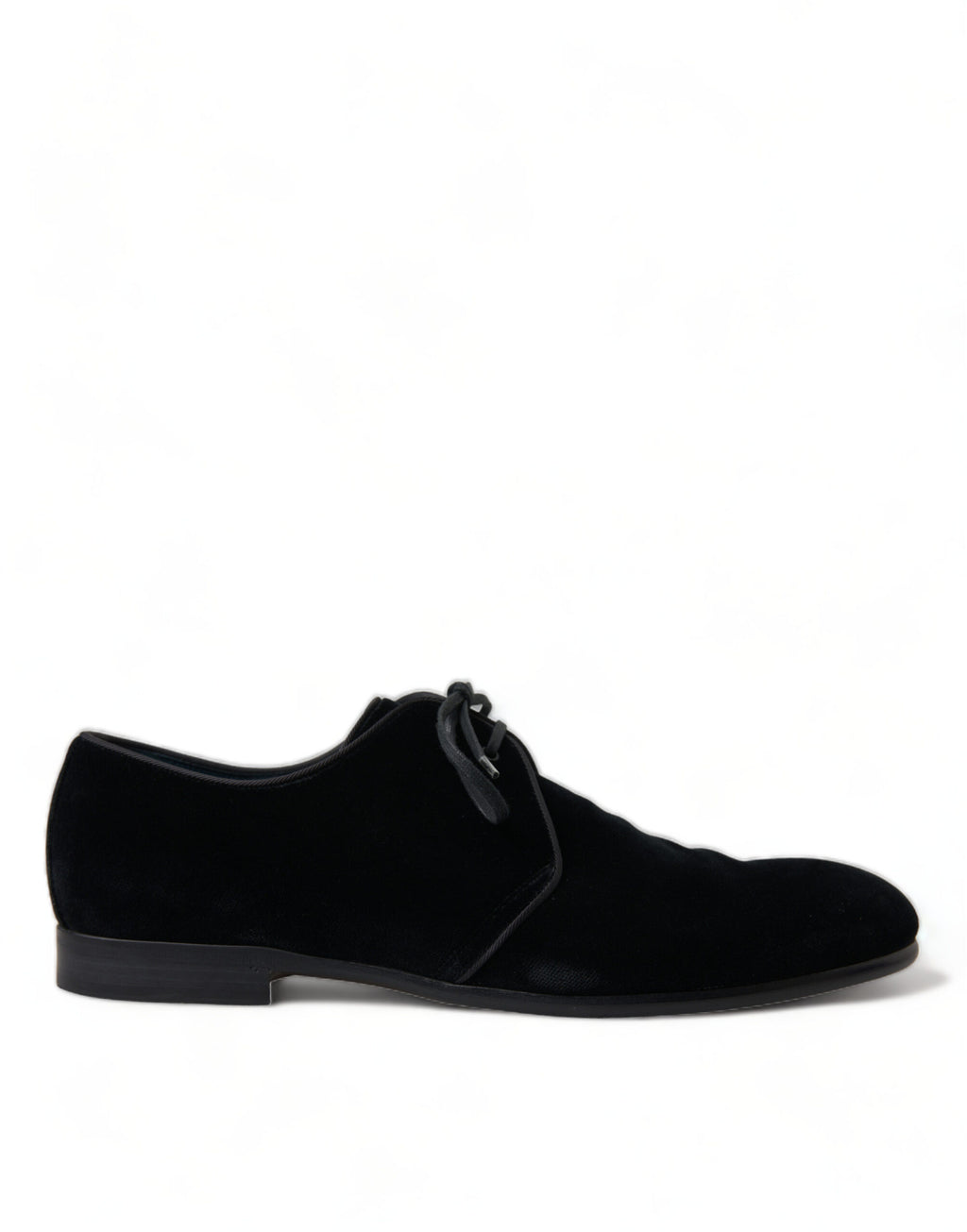 Dolce &amp; Gabbana – Elegante Derby-Schuhe aus schwarzem Samt