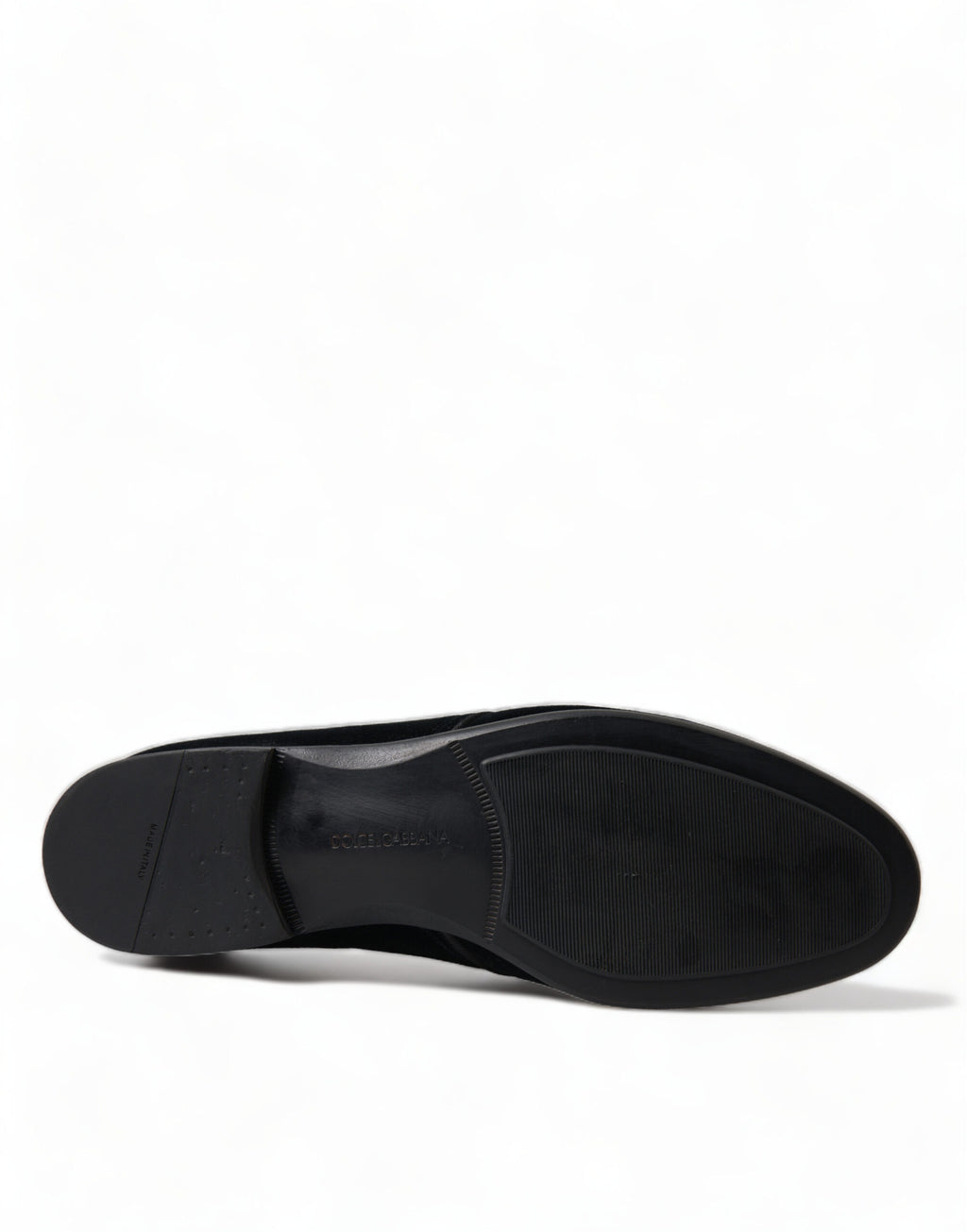 Dolce &amp; Gabbana – Elegante Derby-Schuhe aus schwarzem Samt
