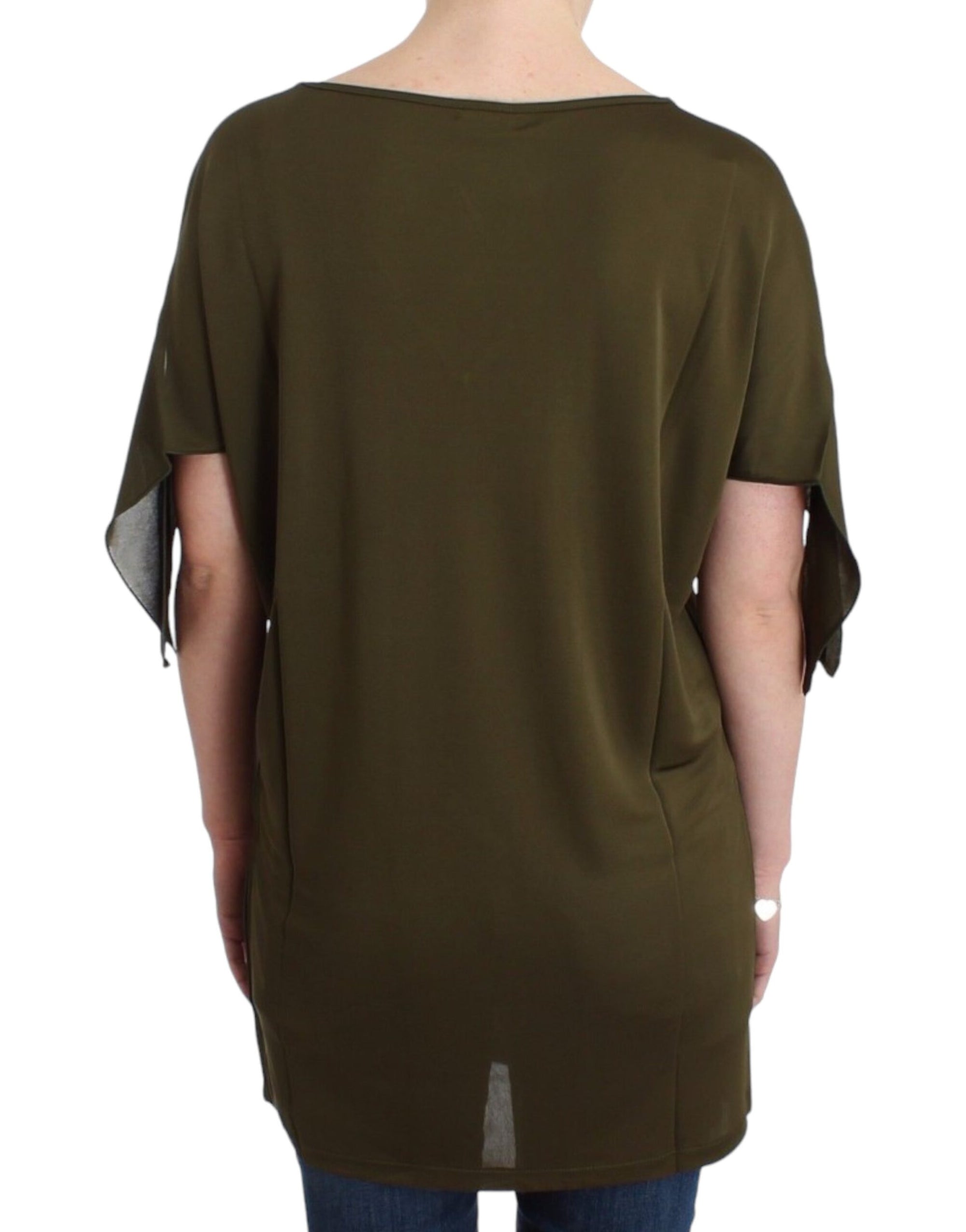 John Galliano Smaragdgrüne Eleganz Seidenbluse - Siebentaschen