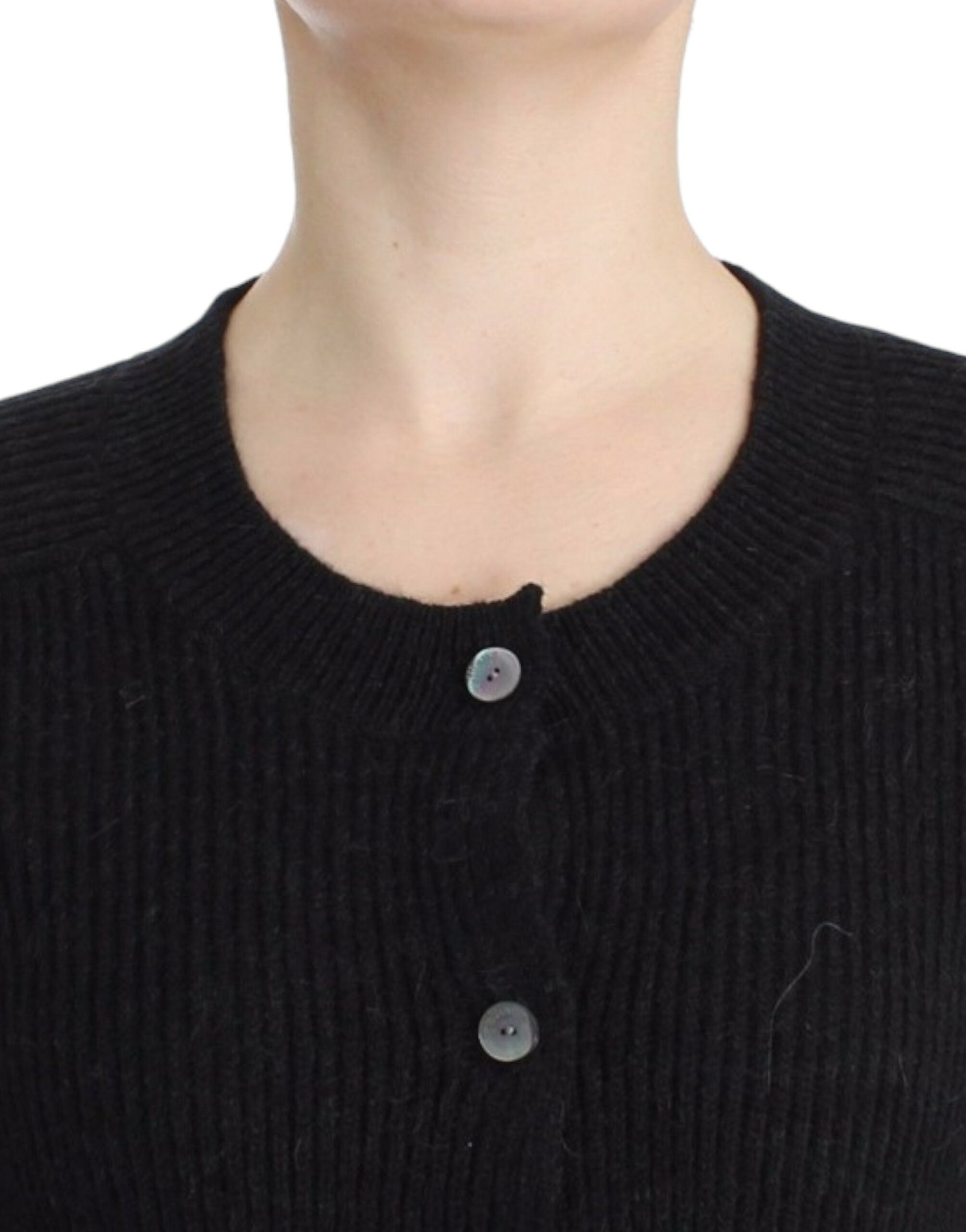 John Galliano Schicke Wollstrickjacke mit transparentem Rücken - Siebentaschen