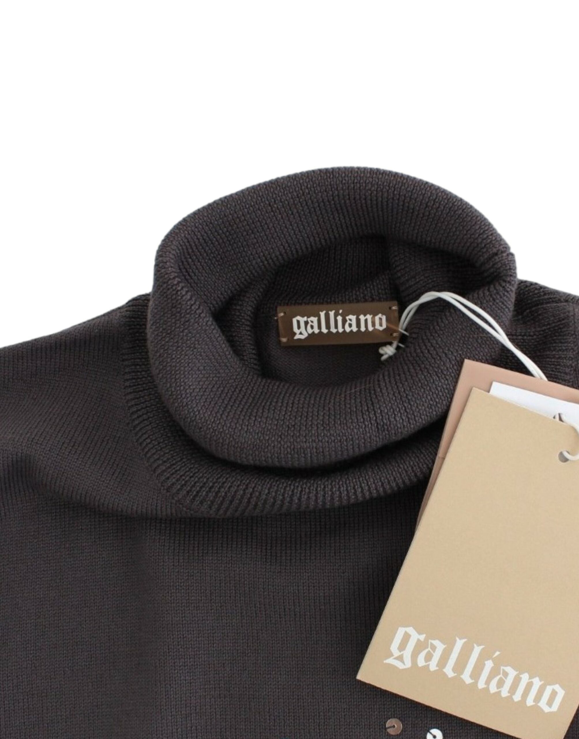 John Galliano Eleganter Rollkragenpullover aus Schurwolle - Siebentaschen