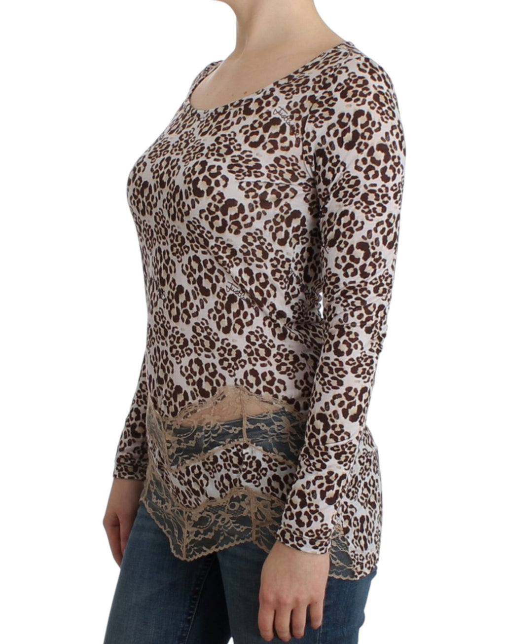 Cavalli – Elegantes Langarm-Top mit Blumenspitze