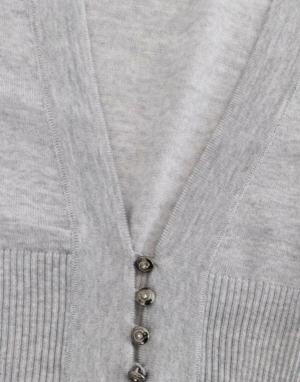Cavalli – Kurzer Cardigan aus Schurwolle in schickem Grau