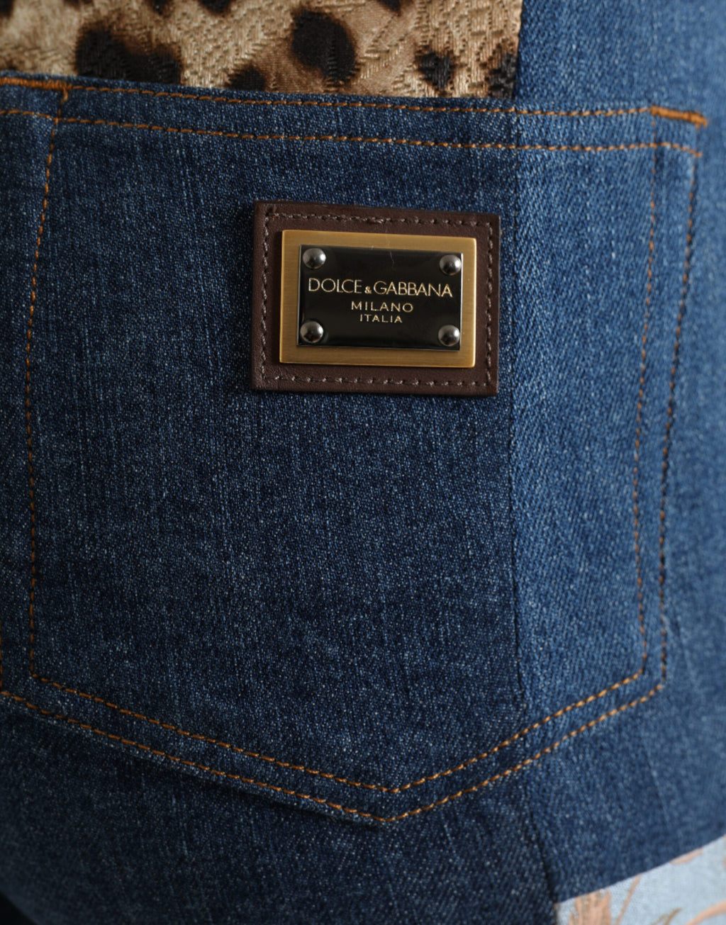 Dolce &amp; Gabbana – Enge Jeans im leuchtenden Patchwork-Look