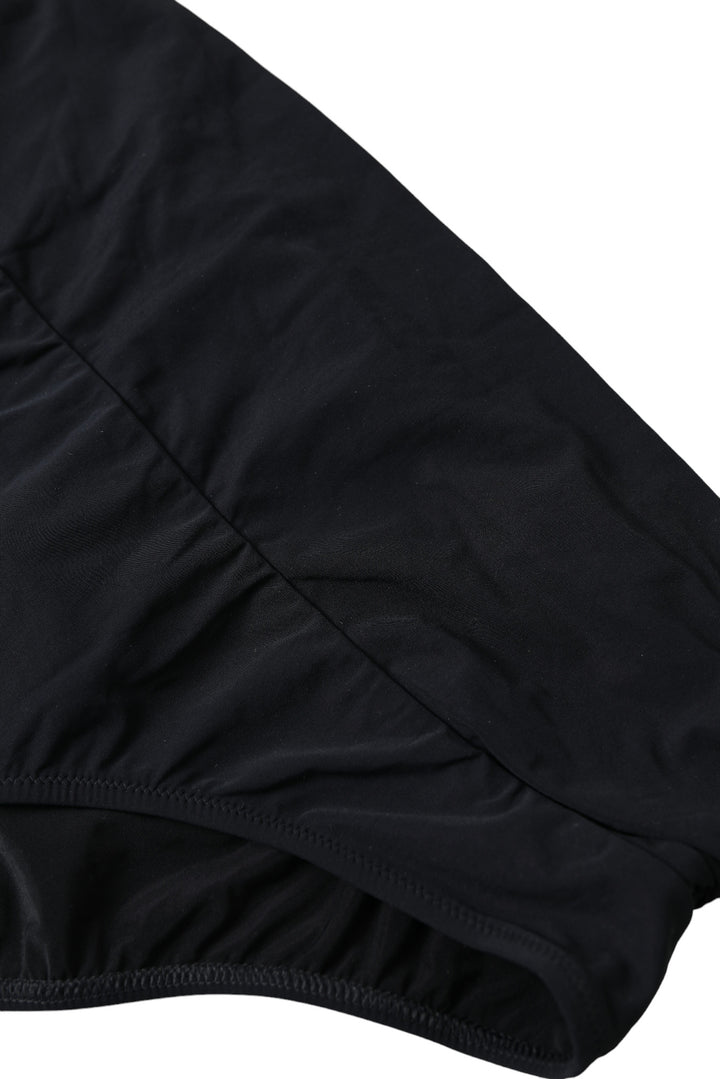 Dolce &amp; Gabbana Elegantes schwarzes Bikinihöschen – Ultimative Strandeleganz
