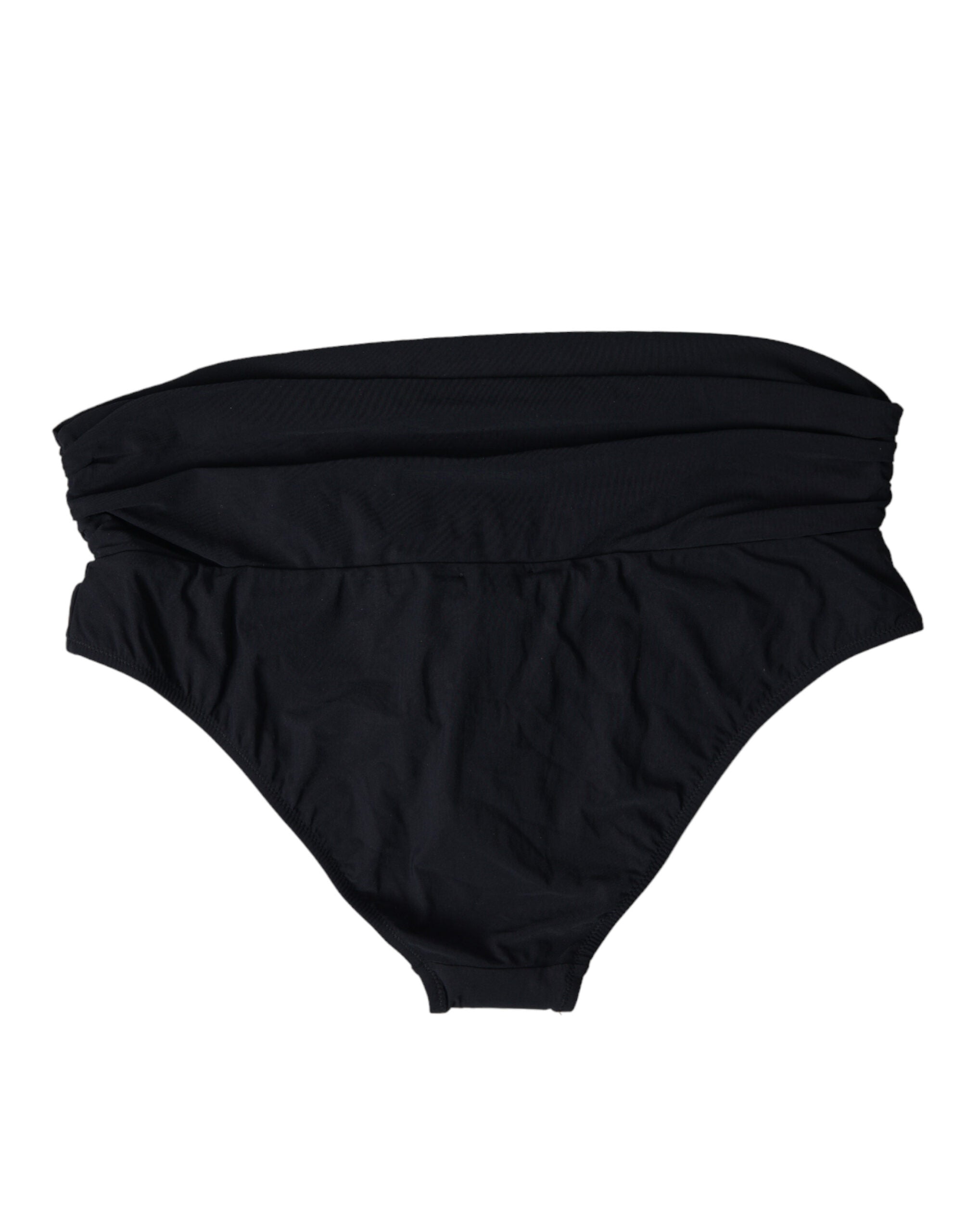 Dolce &amp; Gabbana Elegantes schwarzes Bikinihöschen – Ultimative Strandeleganz